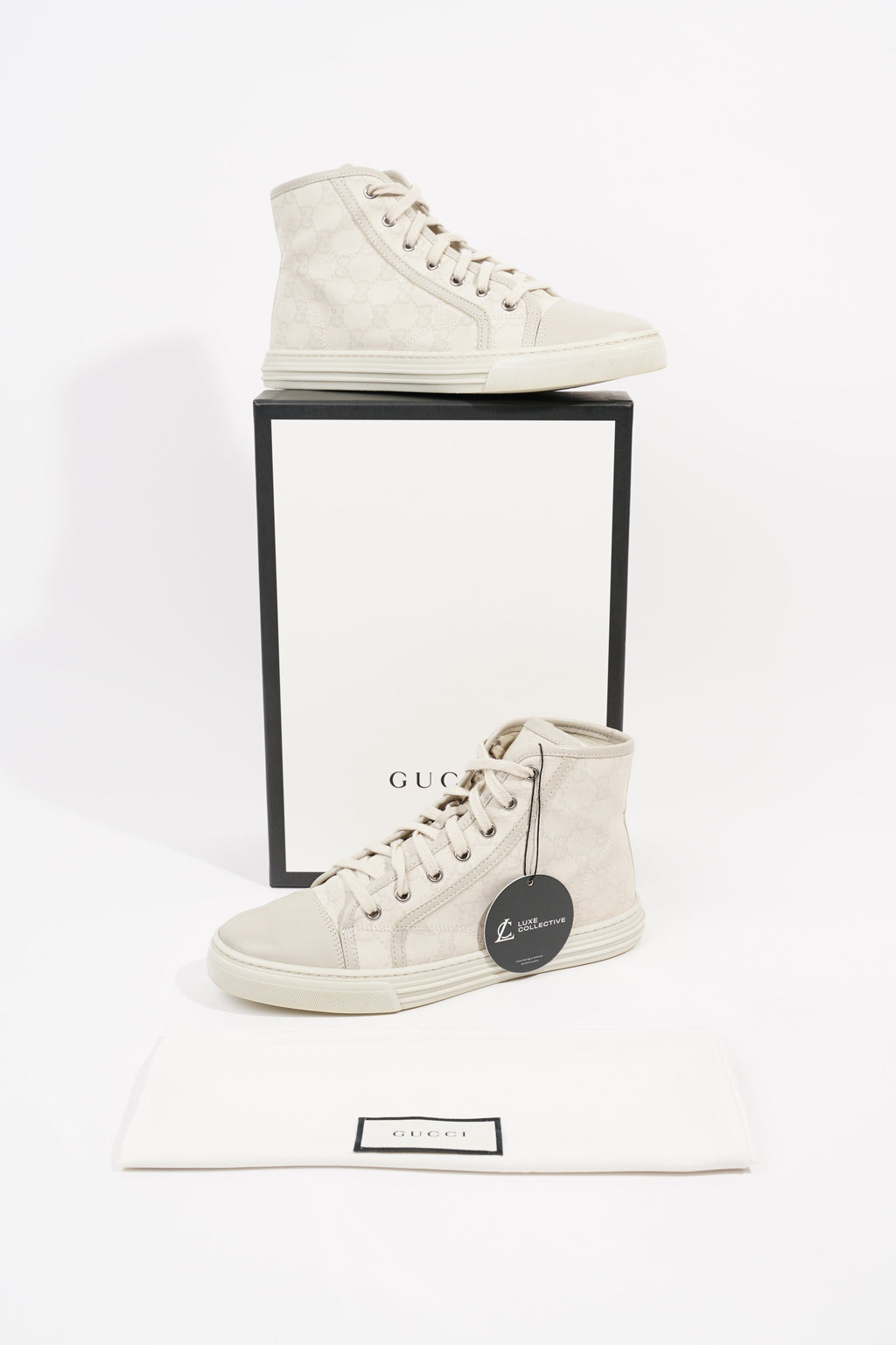 Gucci Womens GG High Top Beige EU 37.5 / UK 4.5