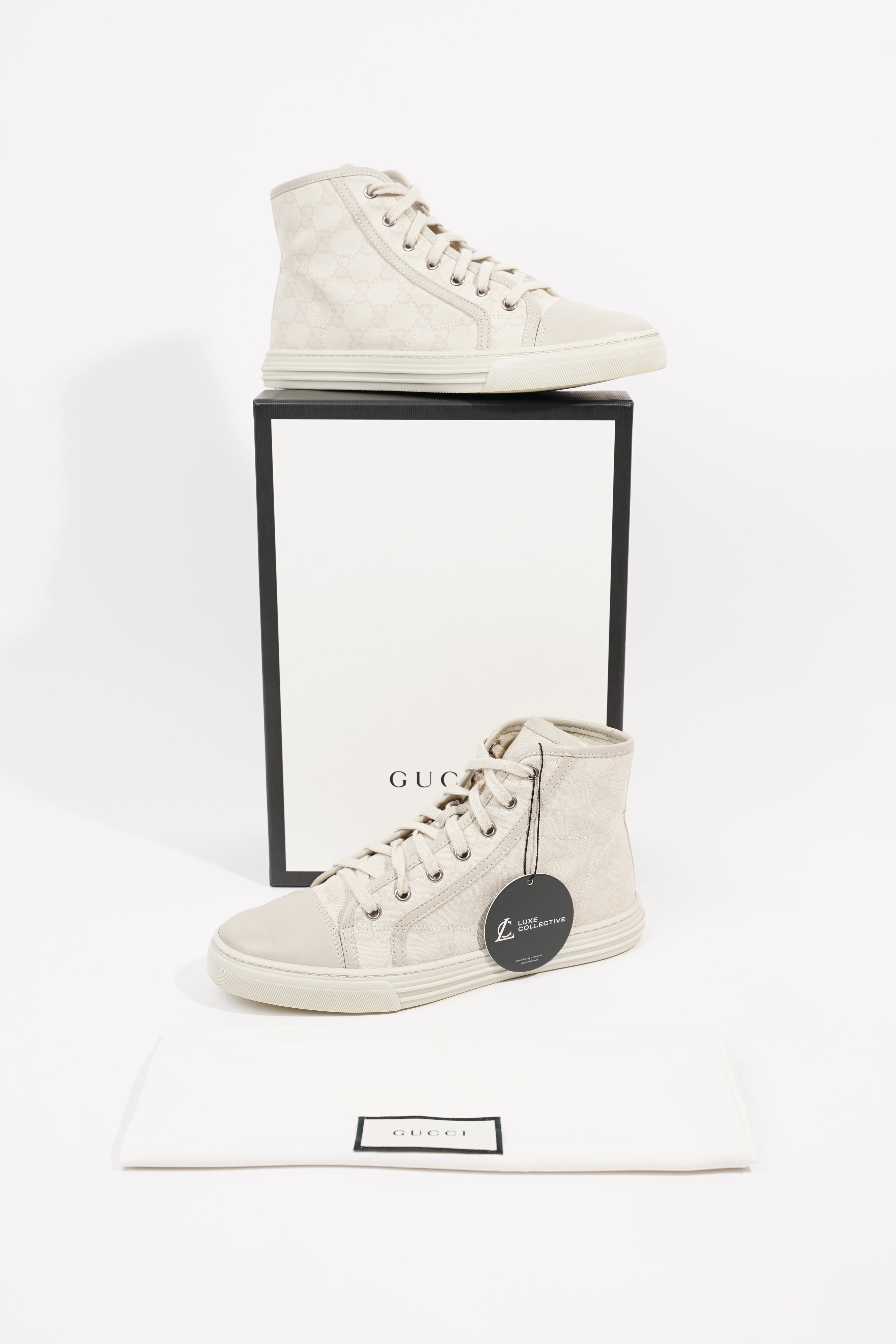 Gucci Womens GG High Top Beige EU 37.5 / UK 4.5