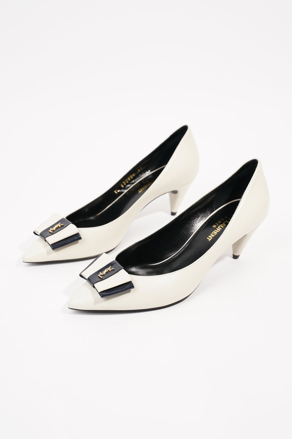 Saint Laurent Womens Anais 55 Cream EU 37 / UK 4