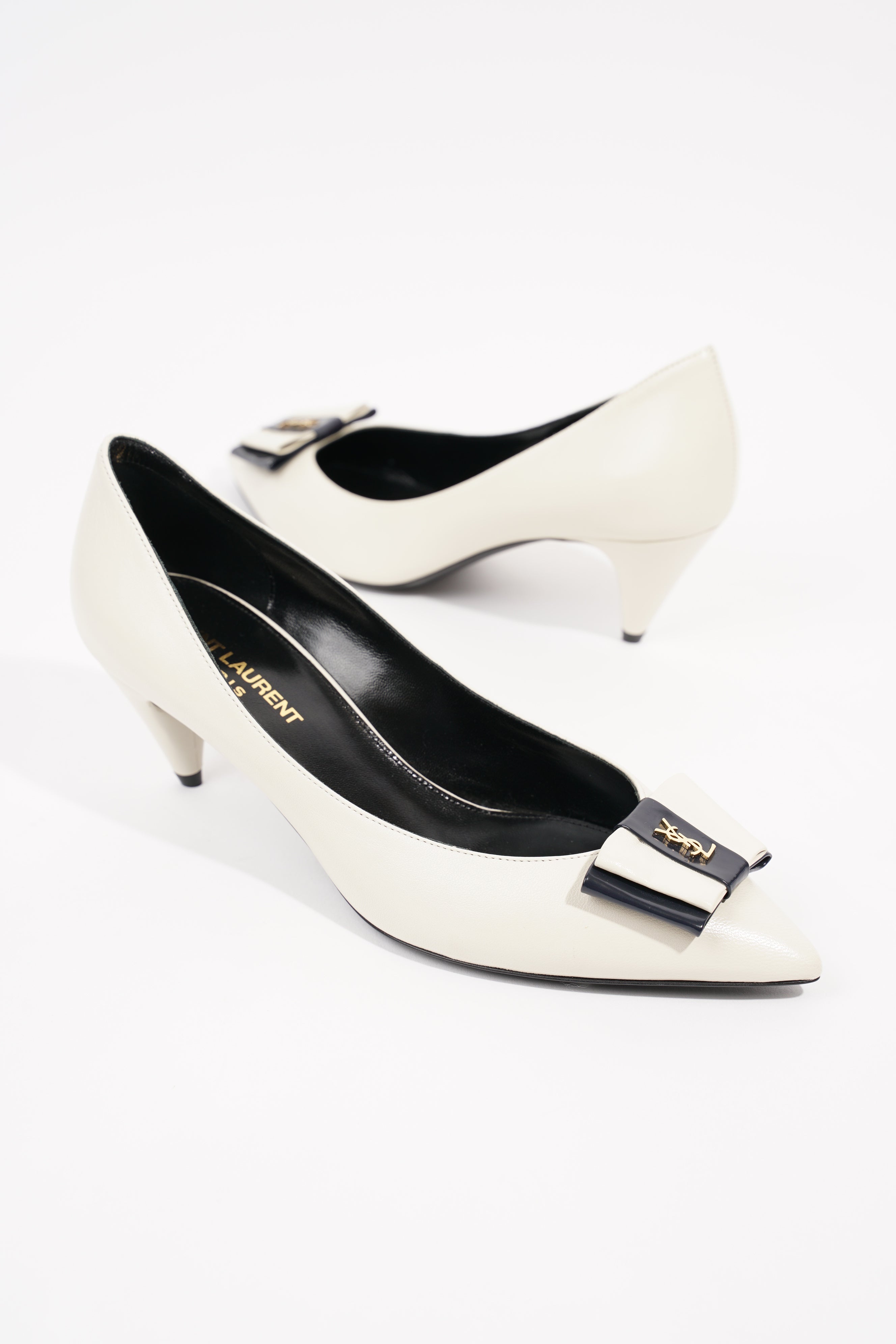 Saint Laurent Womens Anais 55 Cream EU 37 / UK 4