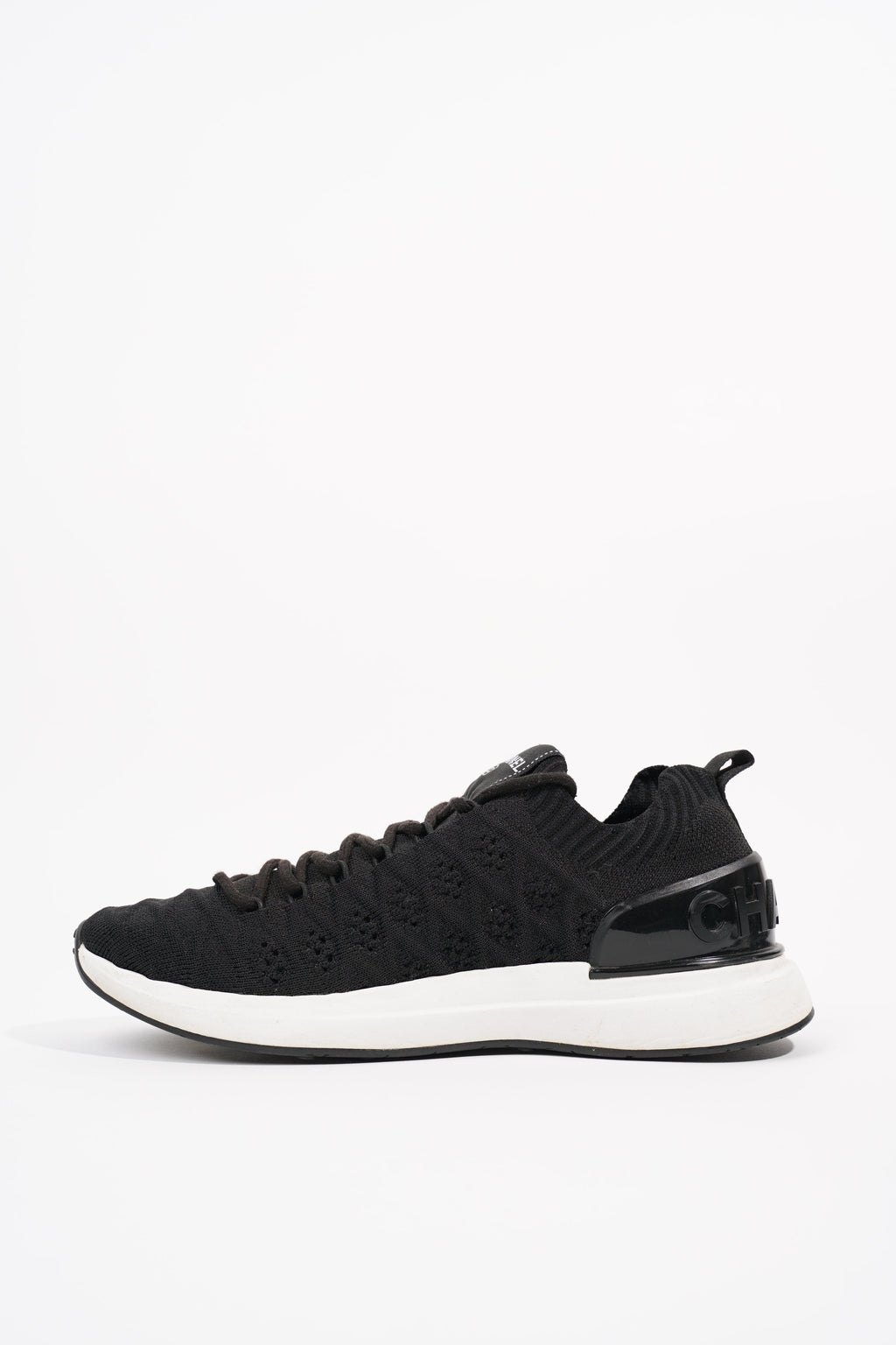 Chanel Womens Knitted Sneaker Black EU 38 / UK 5