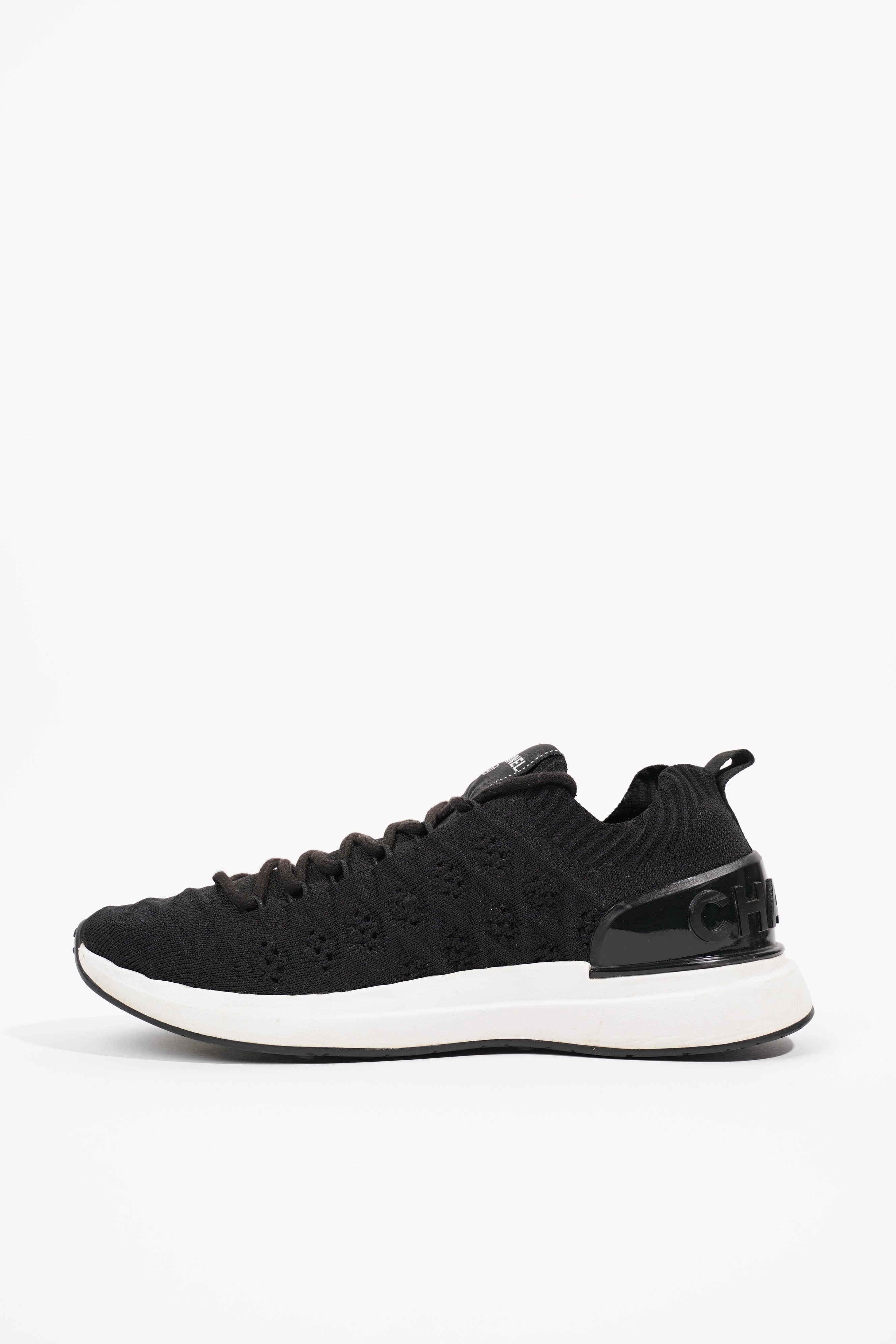 Chanel Womens Knitted Sneaker Black EU 38 / UK 5