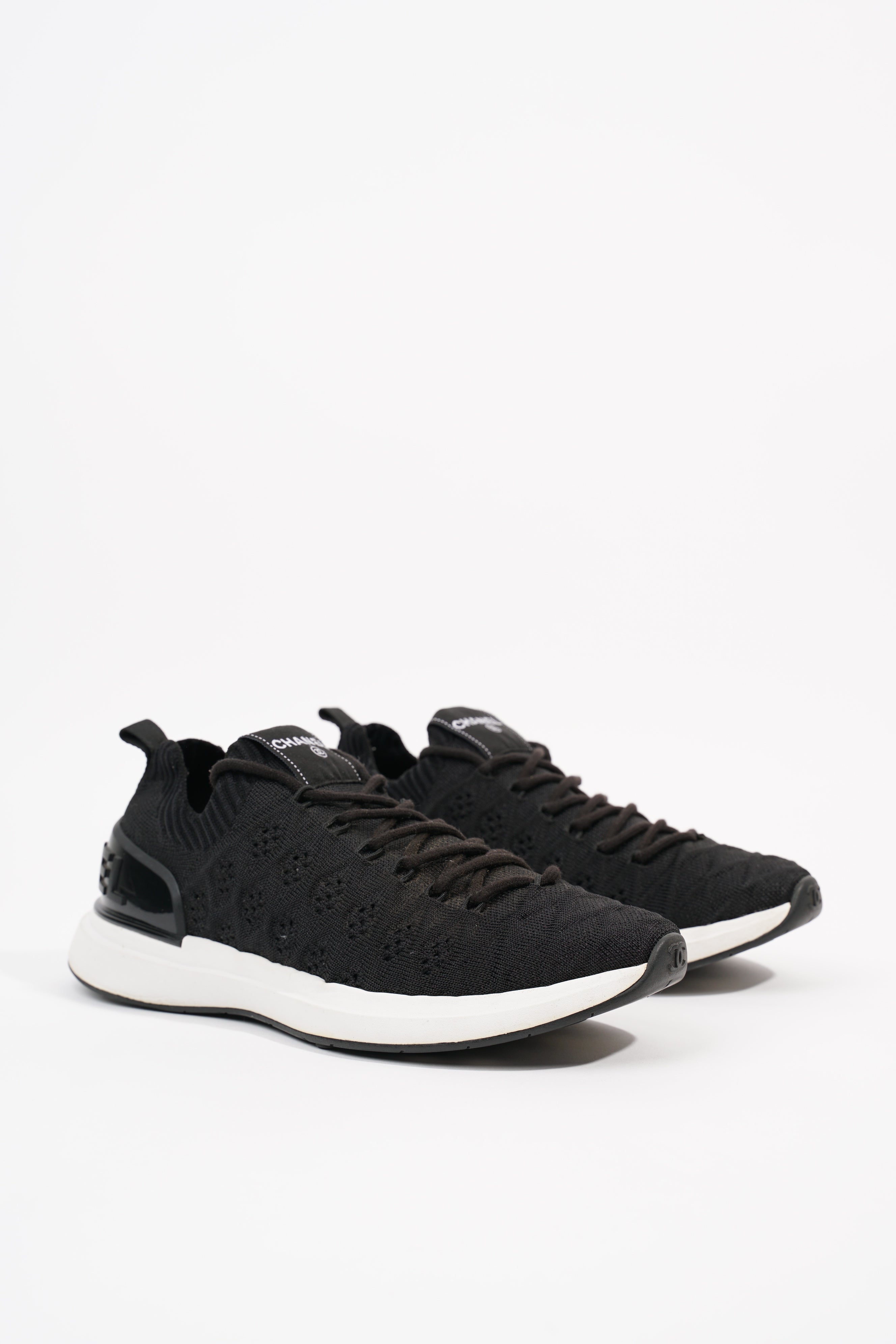 Chanel Womens Knitted Sneaker Black EU 38 / UK 5