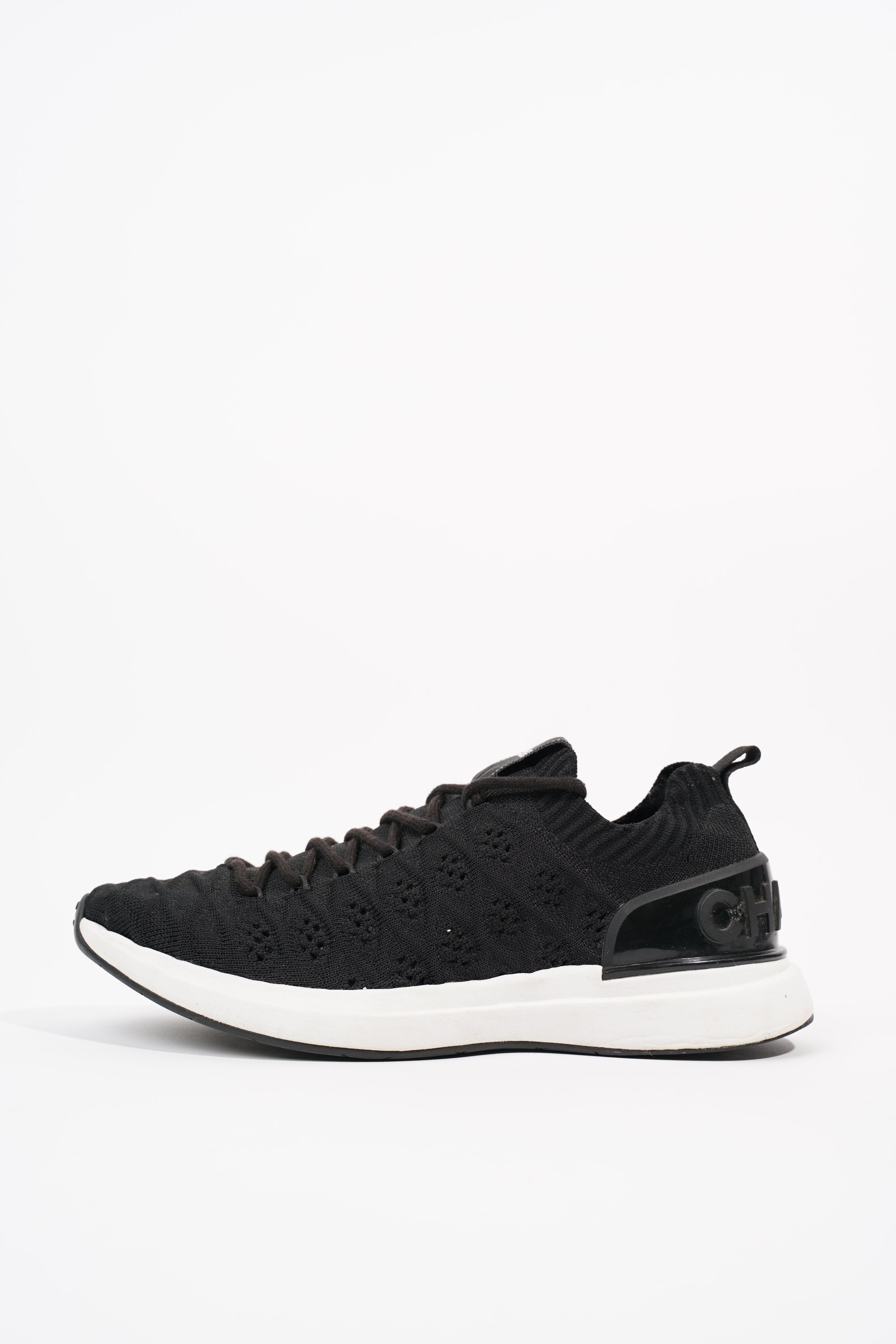 Chanel Womens Knitted Sneaker Black EU 38 / UK 5
