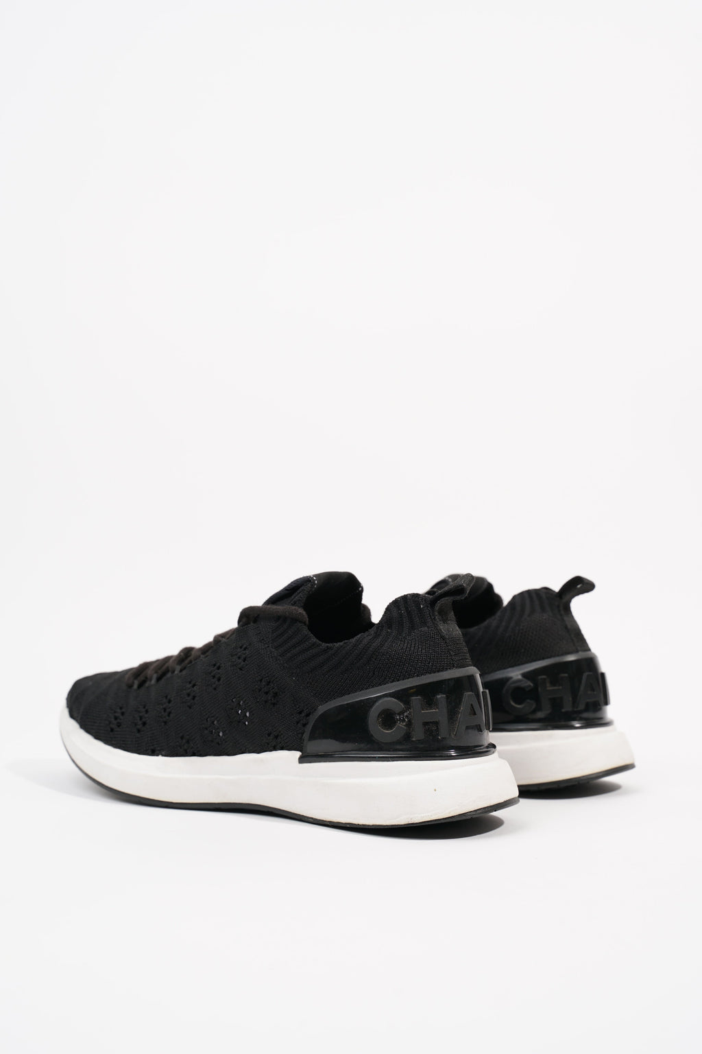 Chanel Womens Knitted Sneaker Black EU 38 / UK 5