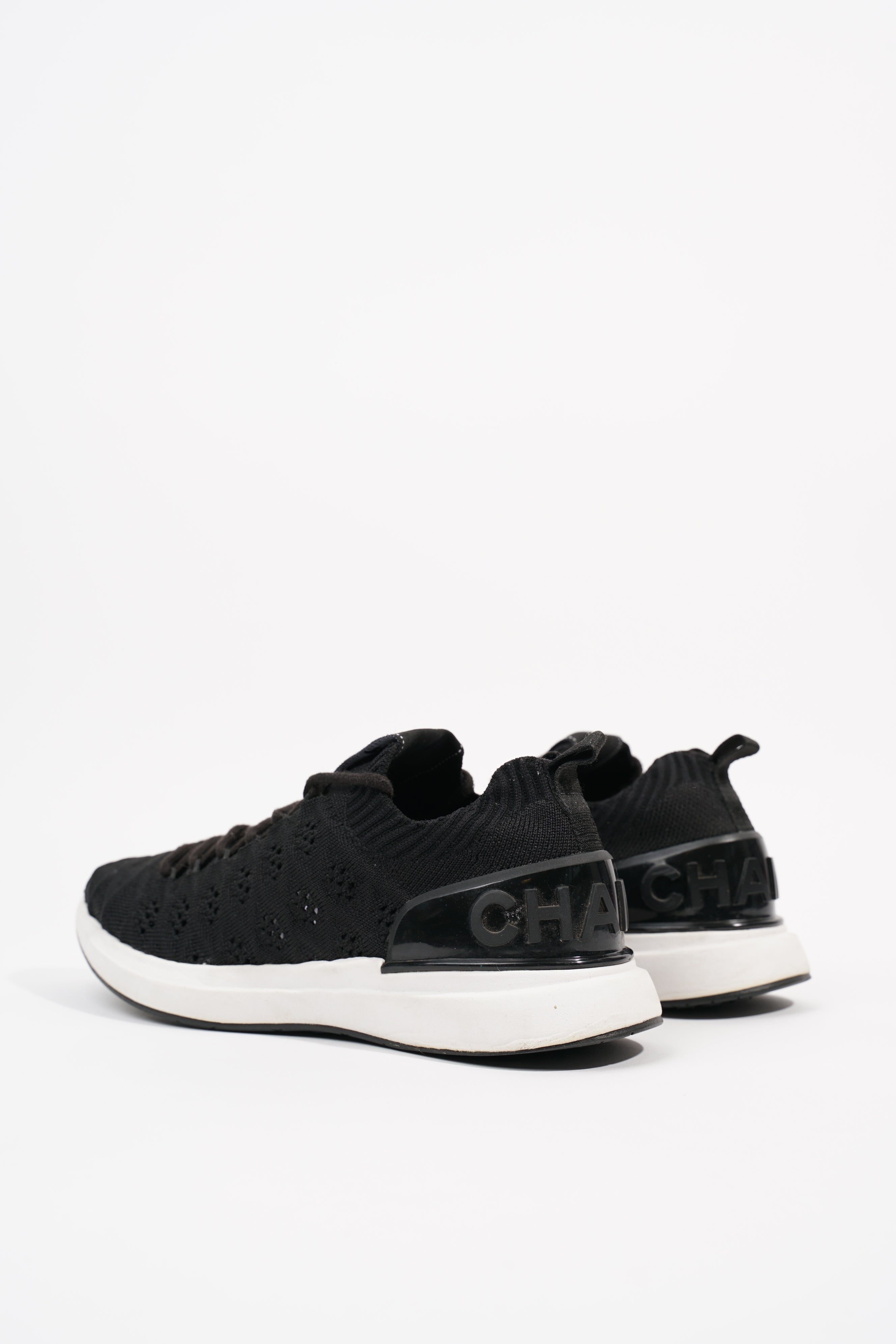 Chanel Womens Knitted Sneaker Black EU 38 / UK 5