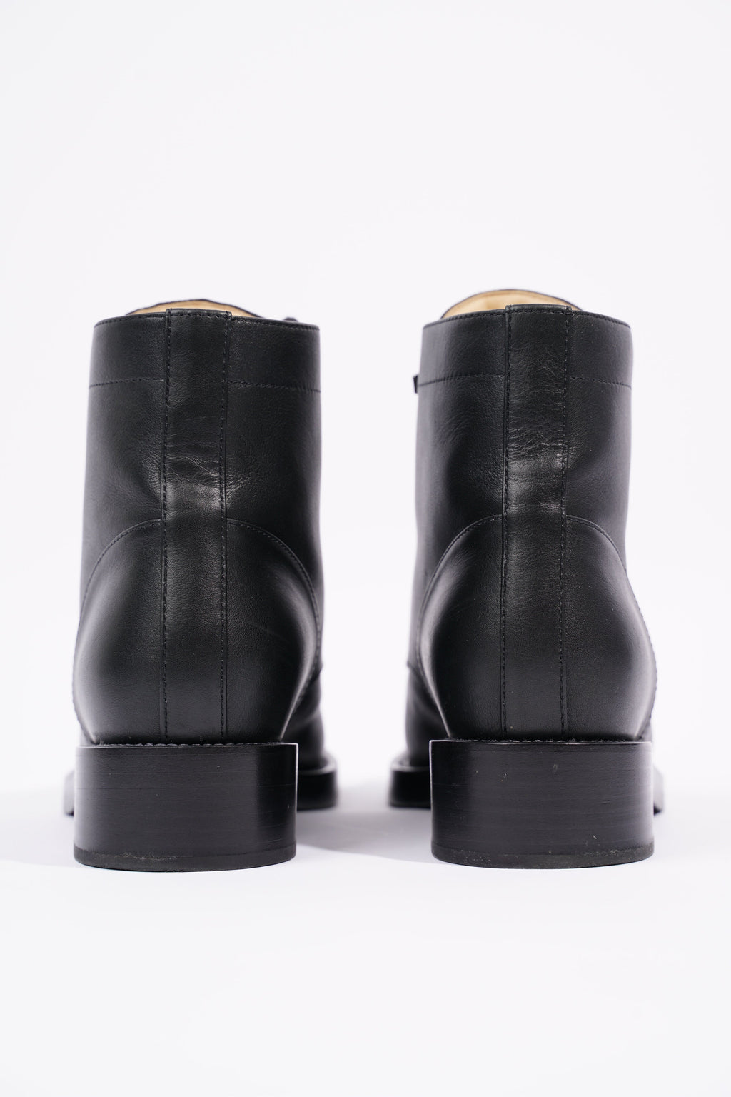 Chanel Womens Lace Up Boot Black EU 38.5 / UK 5.5