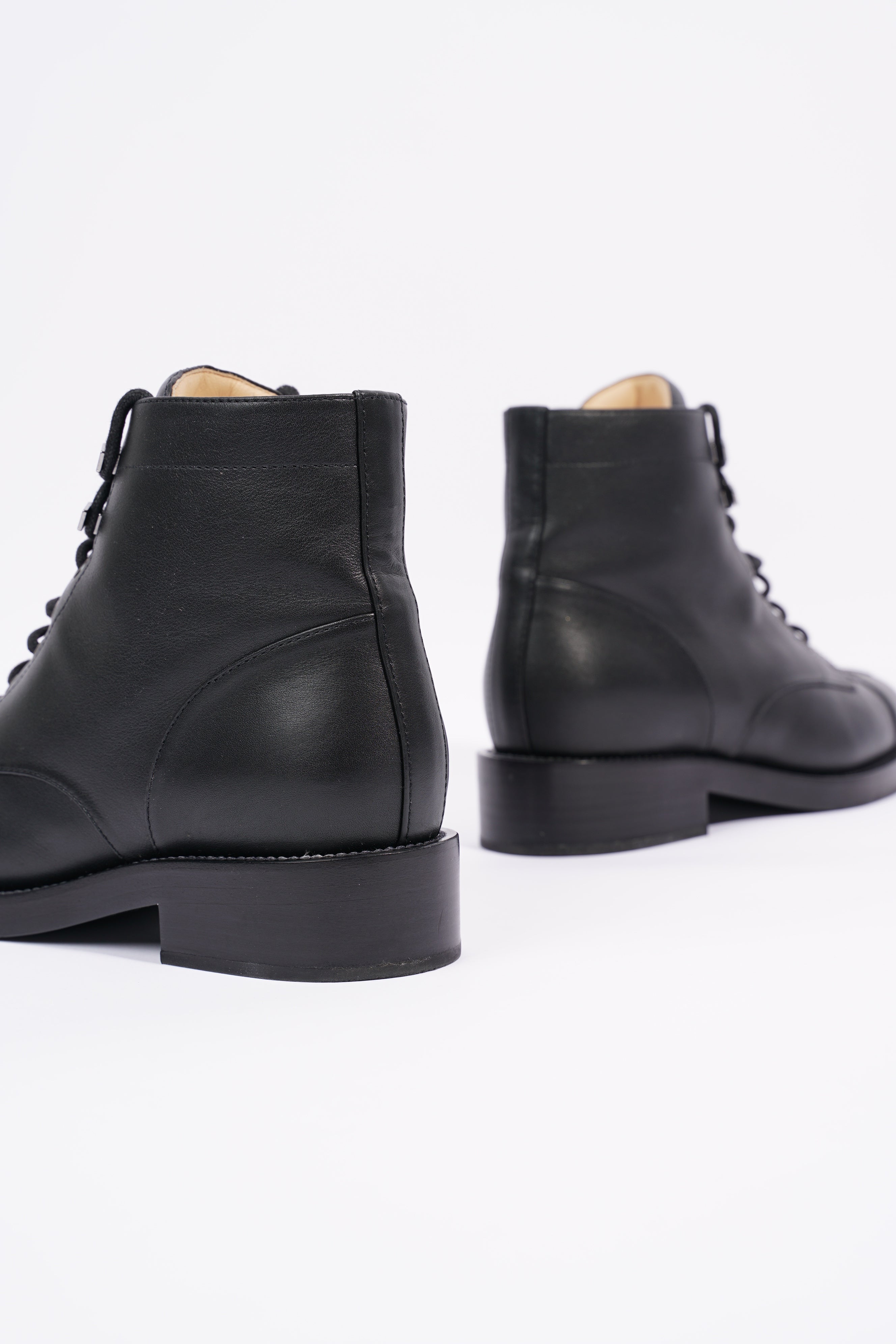 Chanel Womens Lace Up Boot Black EU 38.5 / UK 5.5