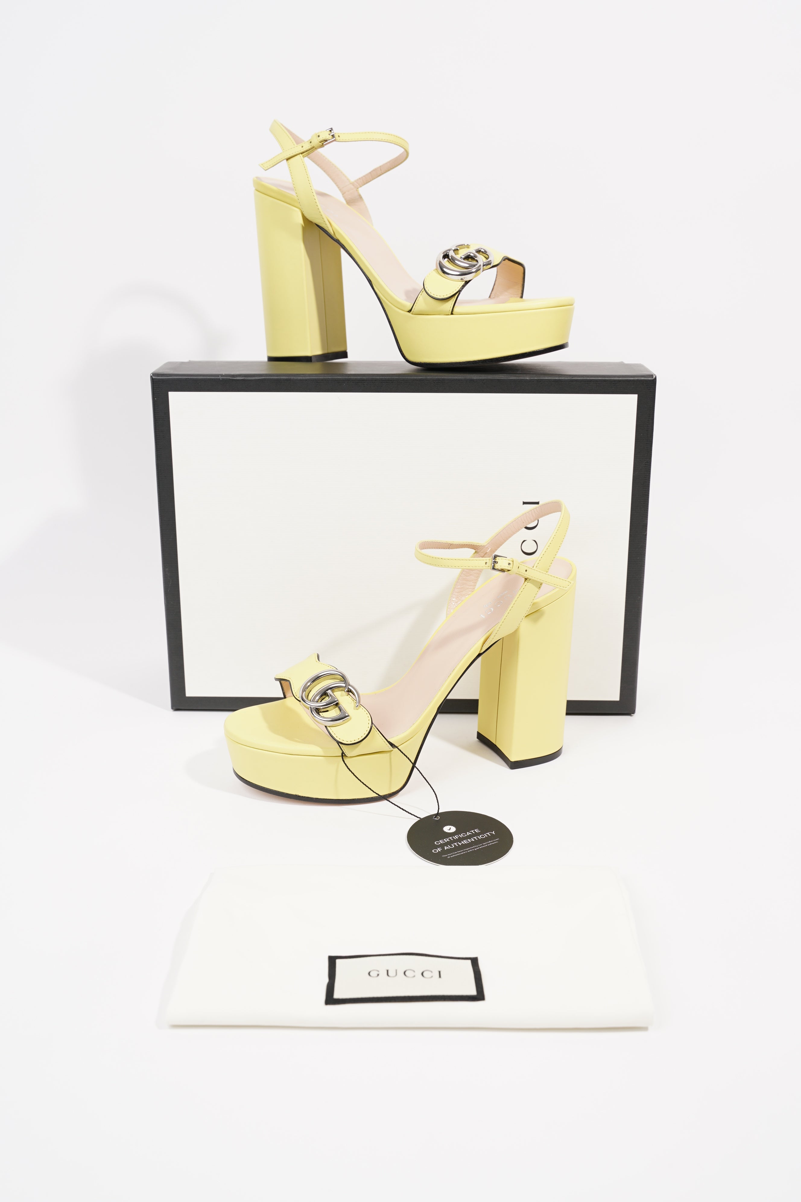 Gucci Womens Marmont Sandal Banana EU 38.5 / UK 5.5