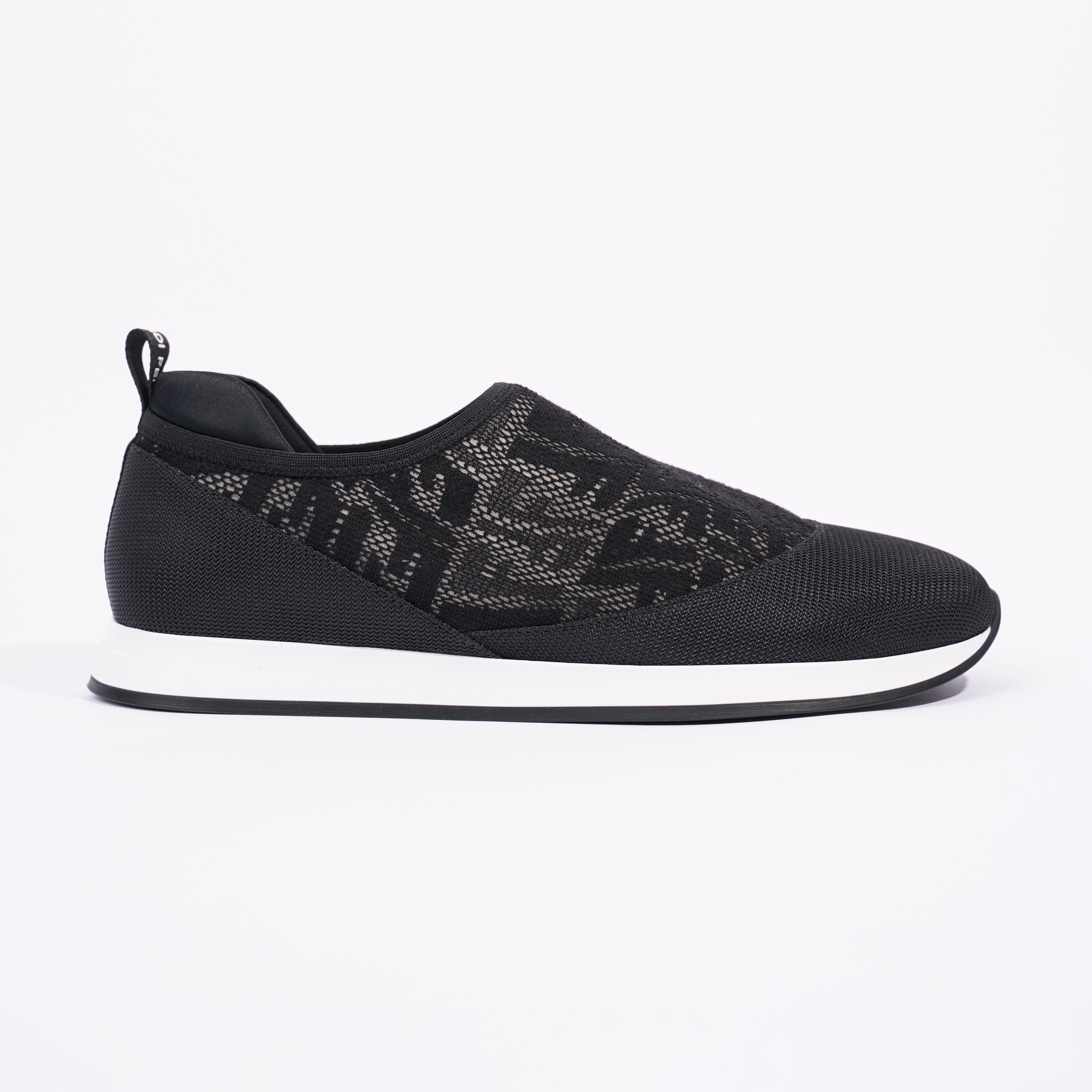 Fendi Womens Slip On Sneaker Black / White EU 39 / UK 6