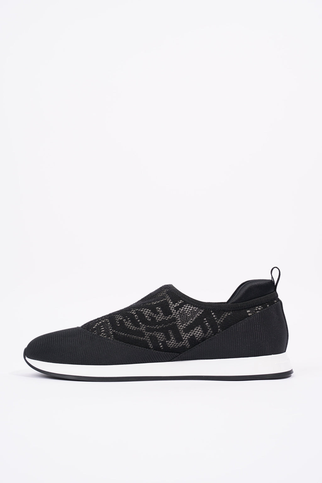 Fendi Womens Slip On Sneaker Black / White EU 39 / UK 6