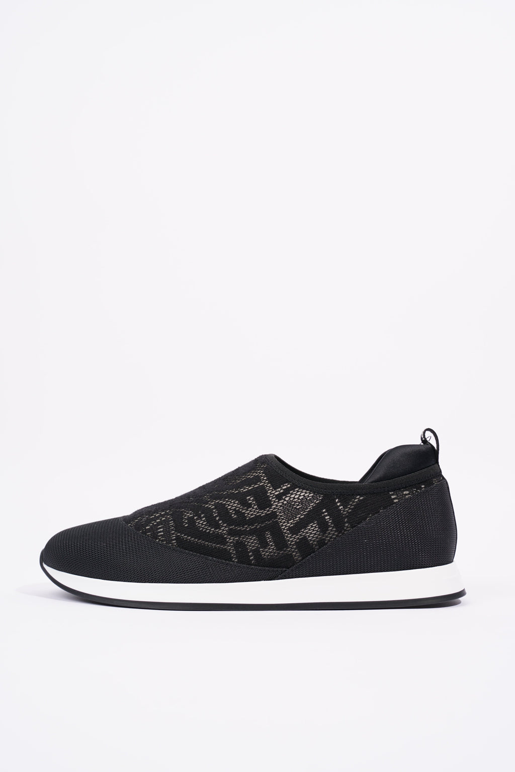 Fendi Womens Slip On Sneaker Black / White EU 39 / UK 6