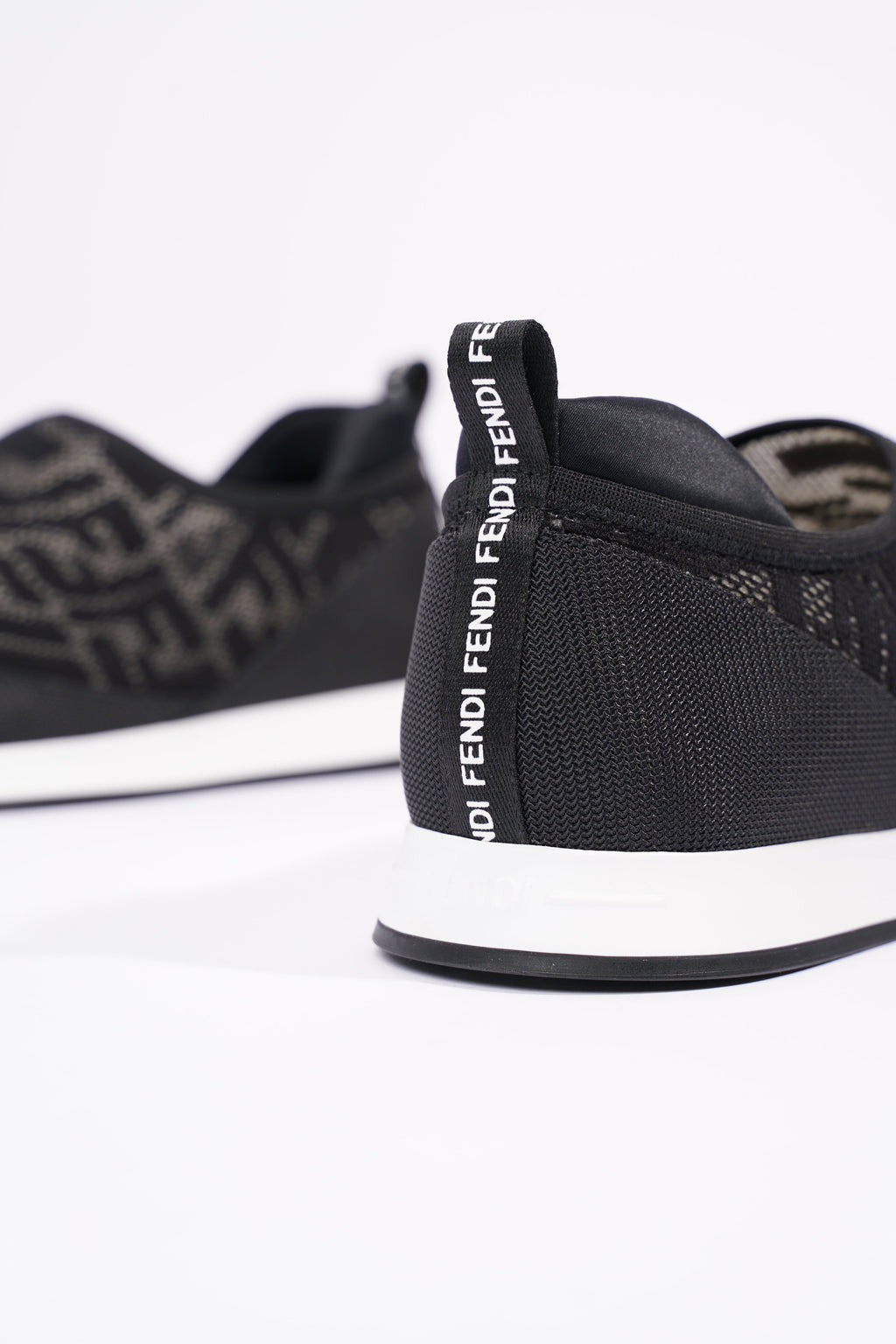Fendi Womens Slip On Sneaker Black / White EU 39 / UK 6
