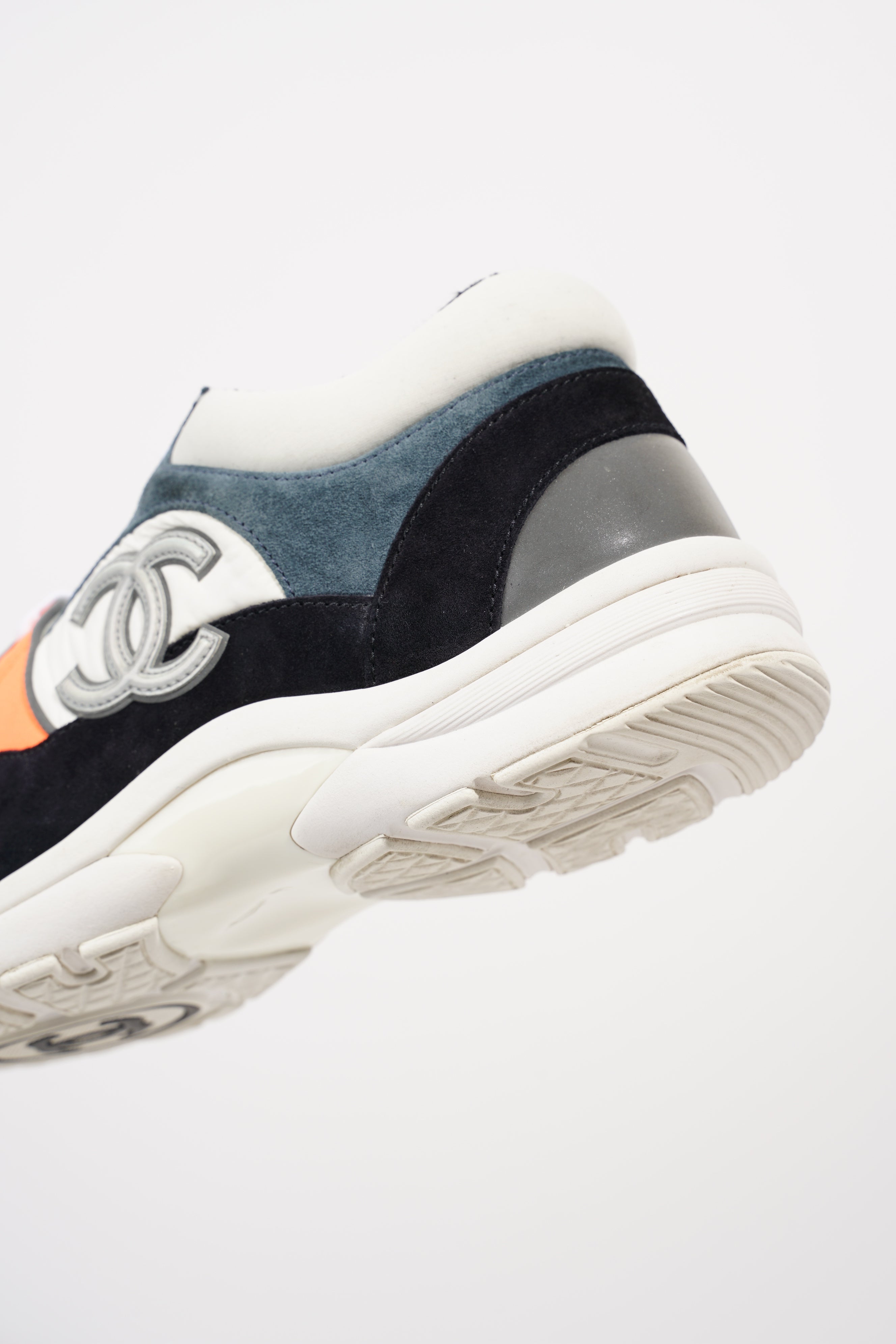 Chanel Womens CC Logo White / Blue / Orange EU 40 / UK 7