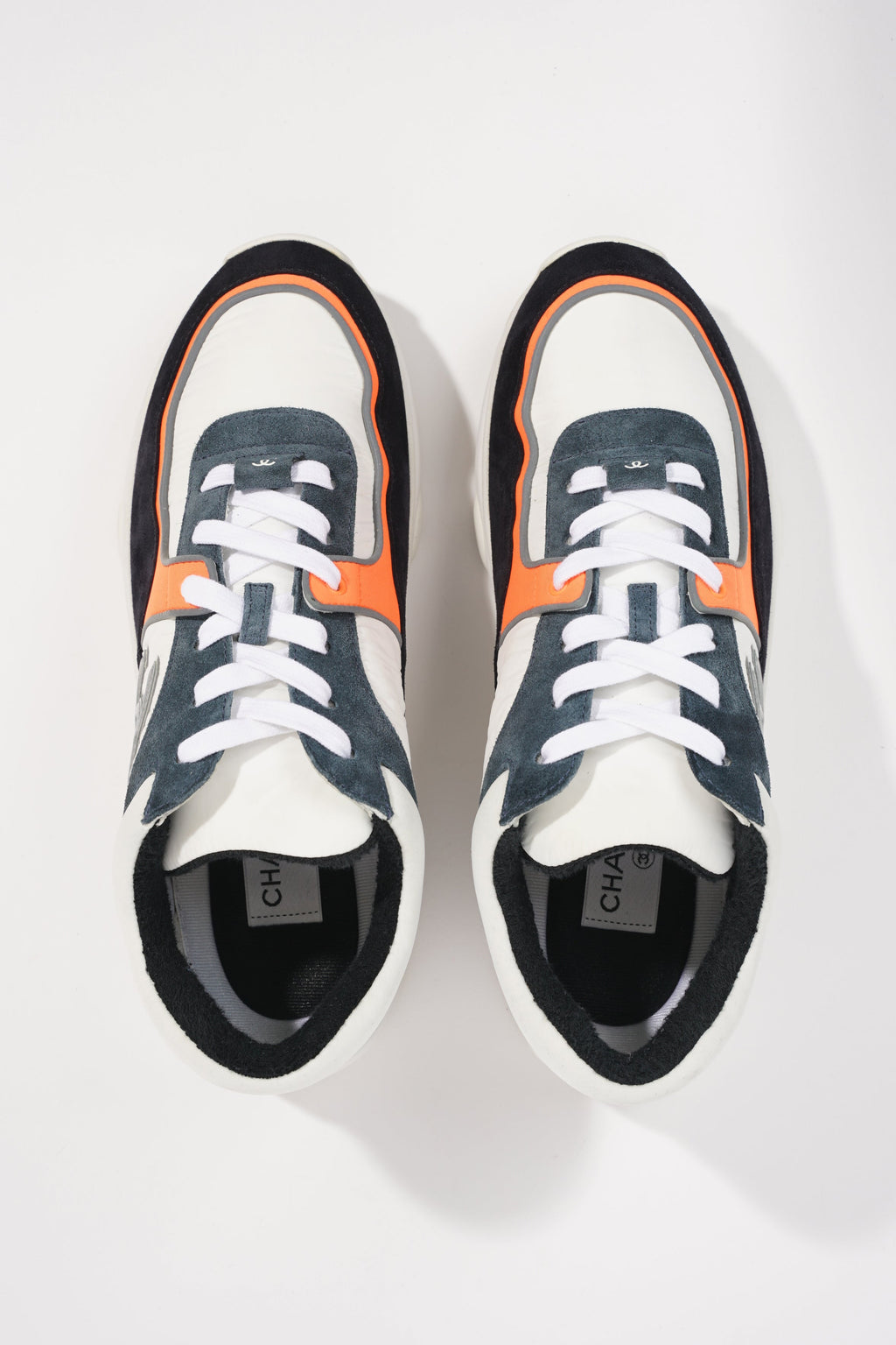 Chanel Womens CC Logo White / Blue / Orange EU 40 / UK 7