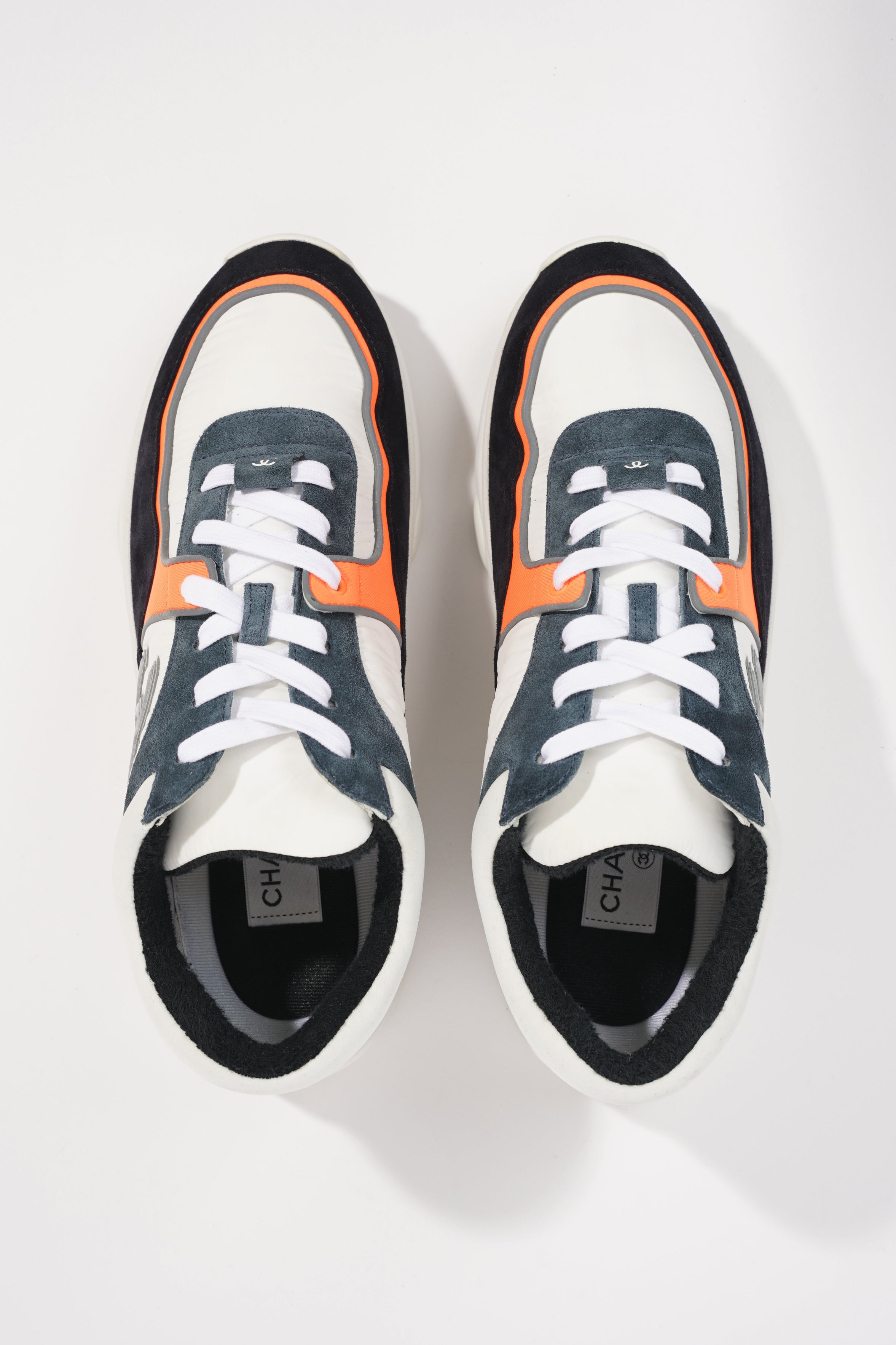 Chanel Womens CC Logo White / Blue / Orange EU 40 / UK 7