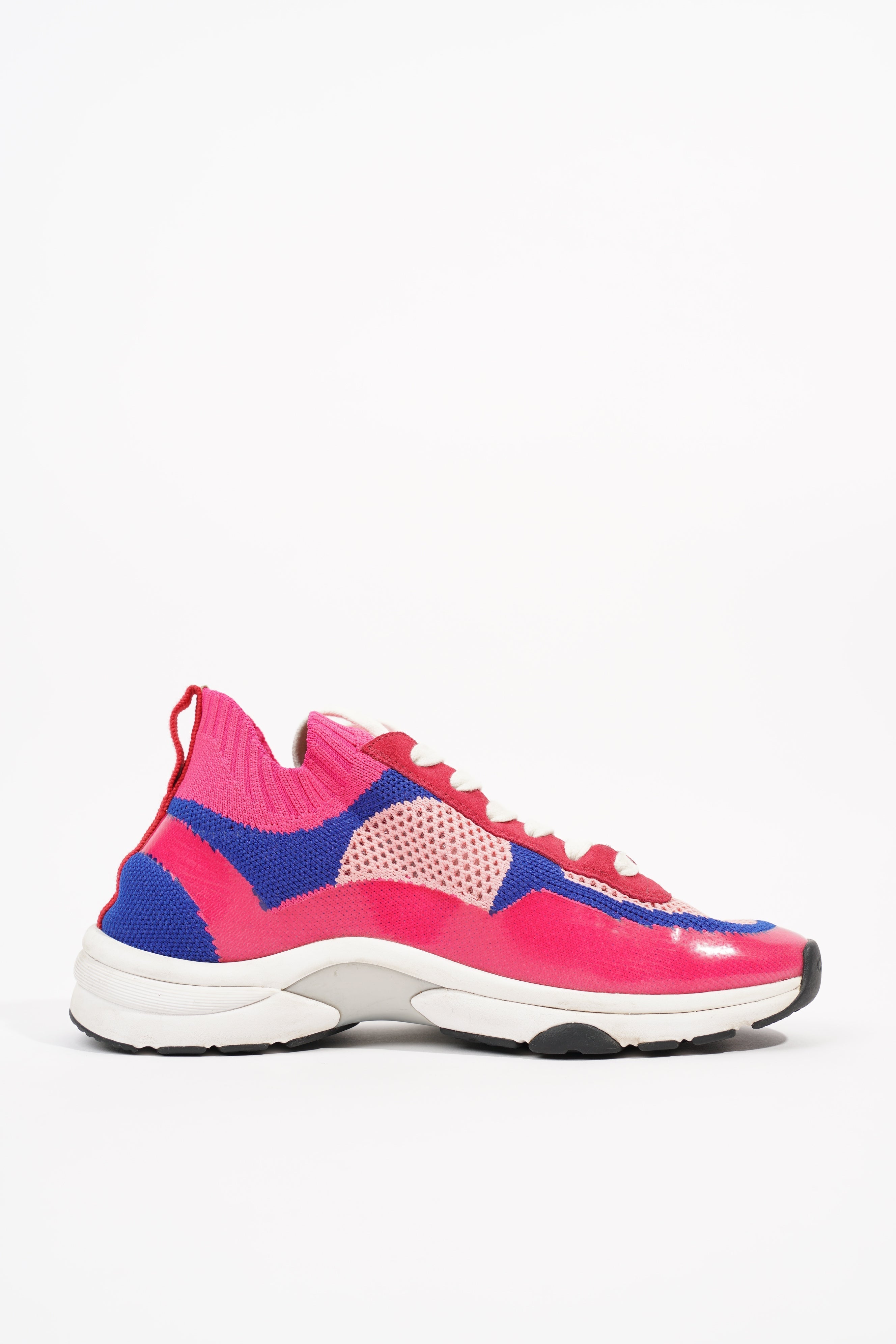 Chanel Womens CC Logo Knit Pink / Blue EU 36.5 / UK 3.5
