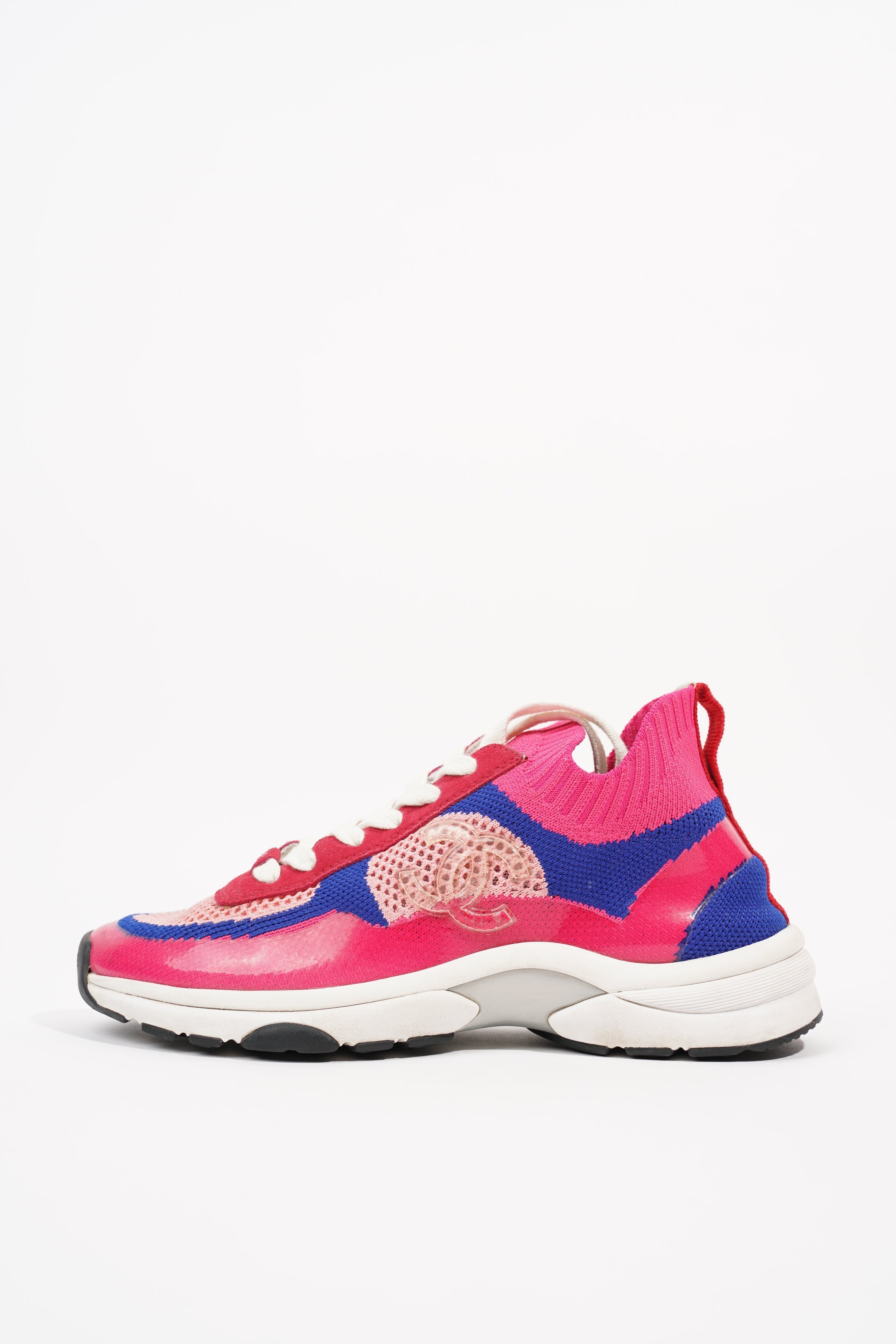 Chanel Womens CC Logo Knit Pink / Blue EU 36.5 / UK 3.5