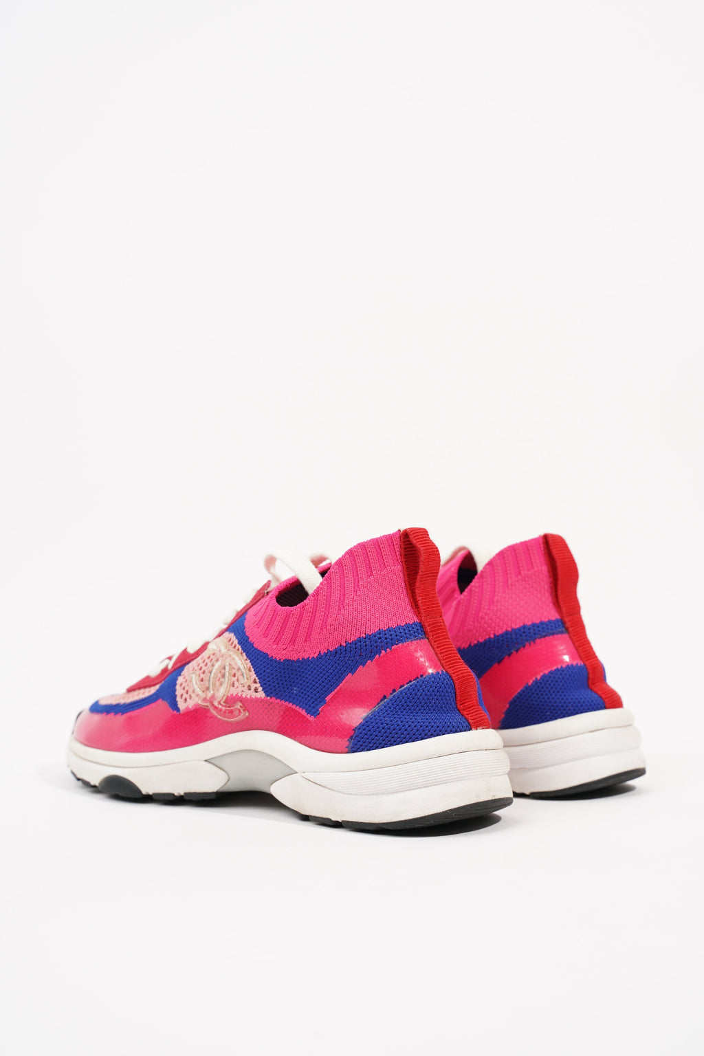 Chanel Womens CC Logo Knit Pink / Blue EU 36.5 / UK 3.5