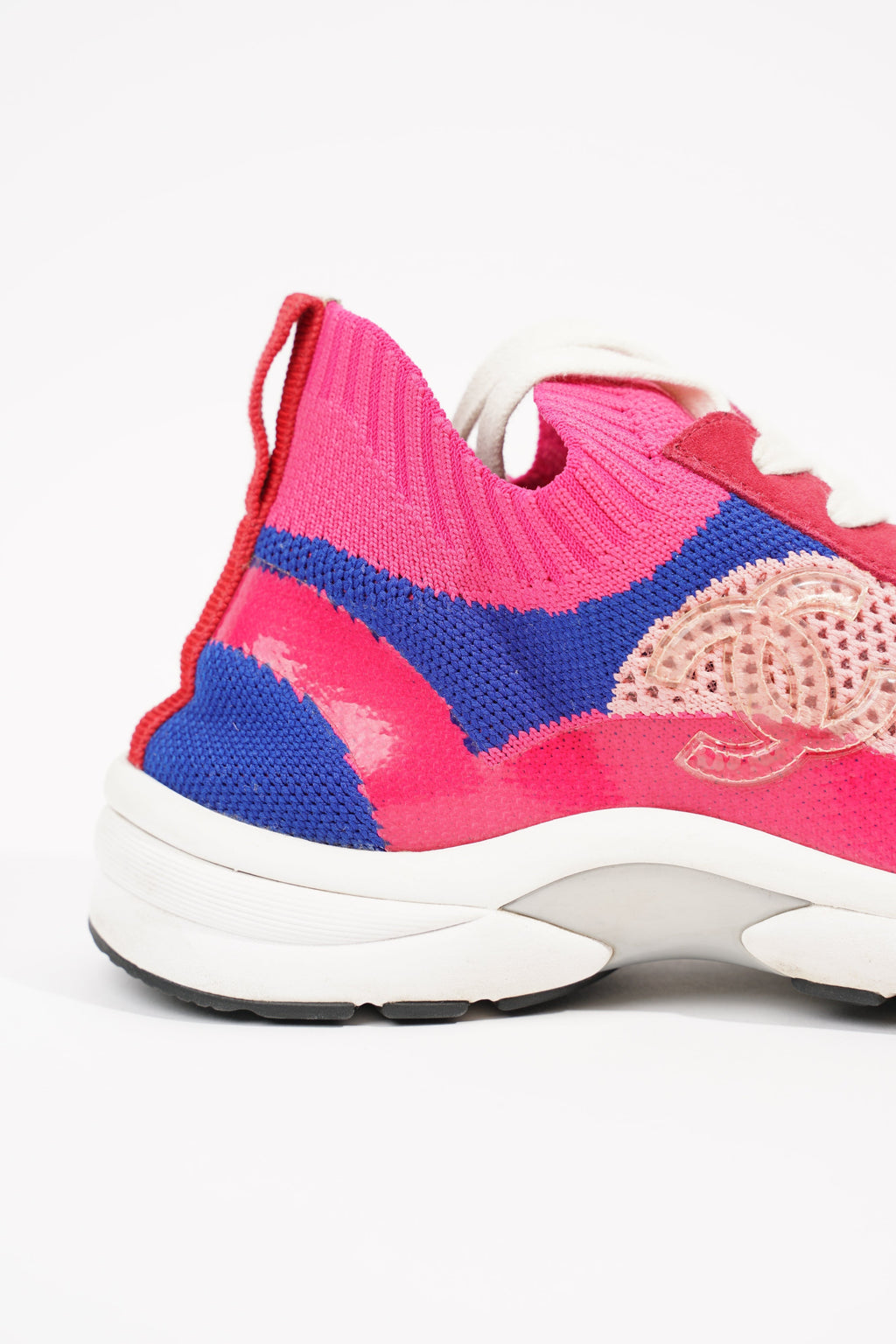 Chanel Womens CC Logo Knit Pink / Blue EU 36.5 / UK 3.5