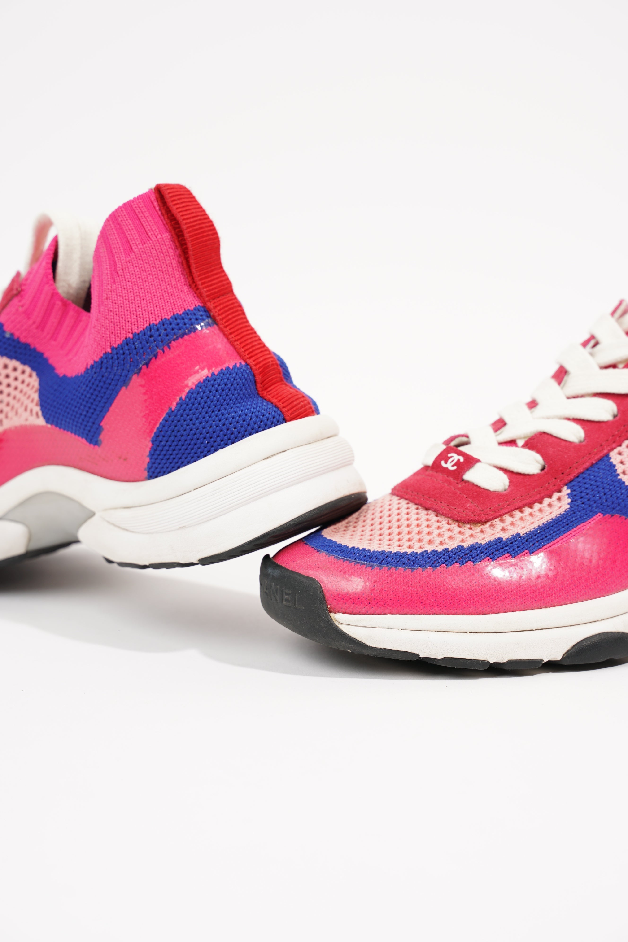 Chanel Womens CC Logo Knit Pink / Blue EU 36.5 / UK 3.5