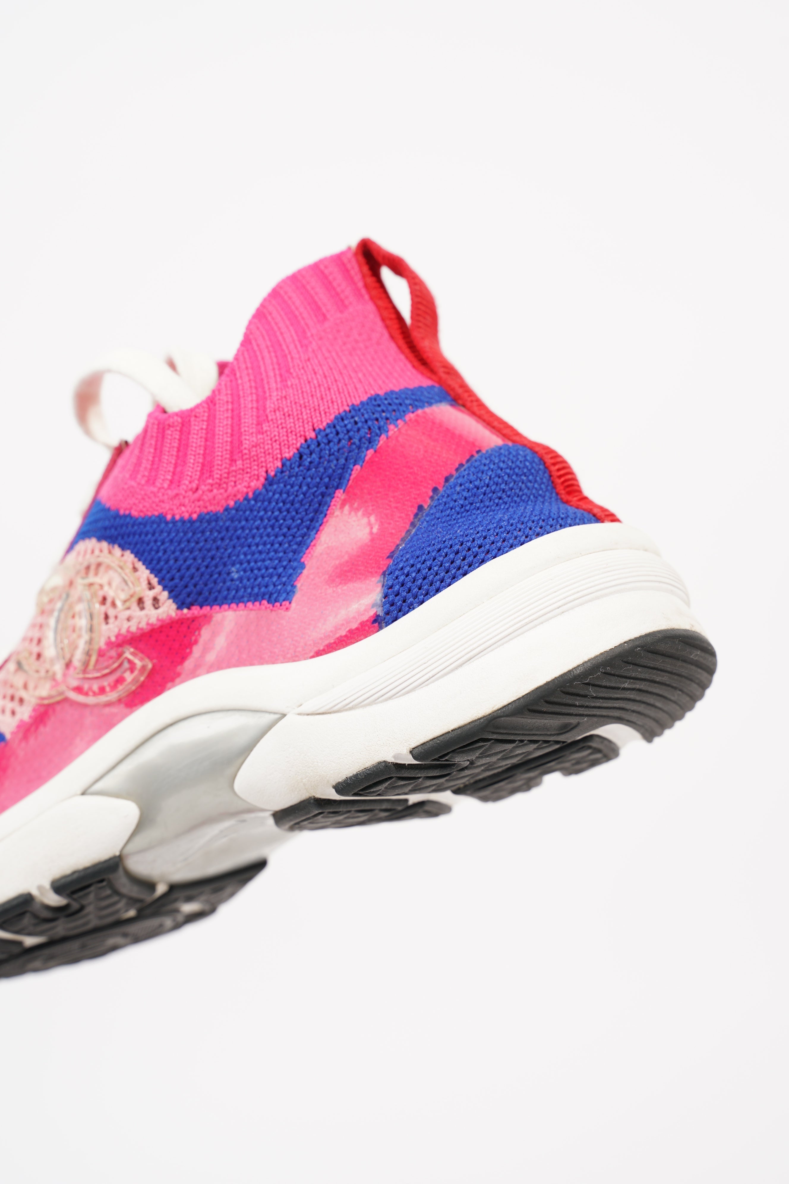 Chanel Womens CC Logo Knit Pink / Blue EU 36.5 / UK 3.5