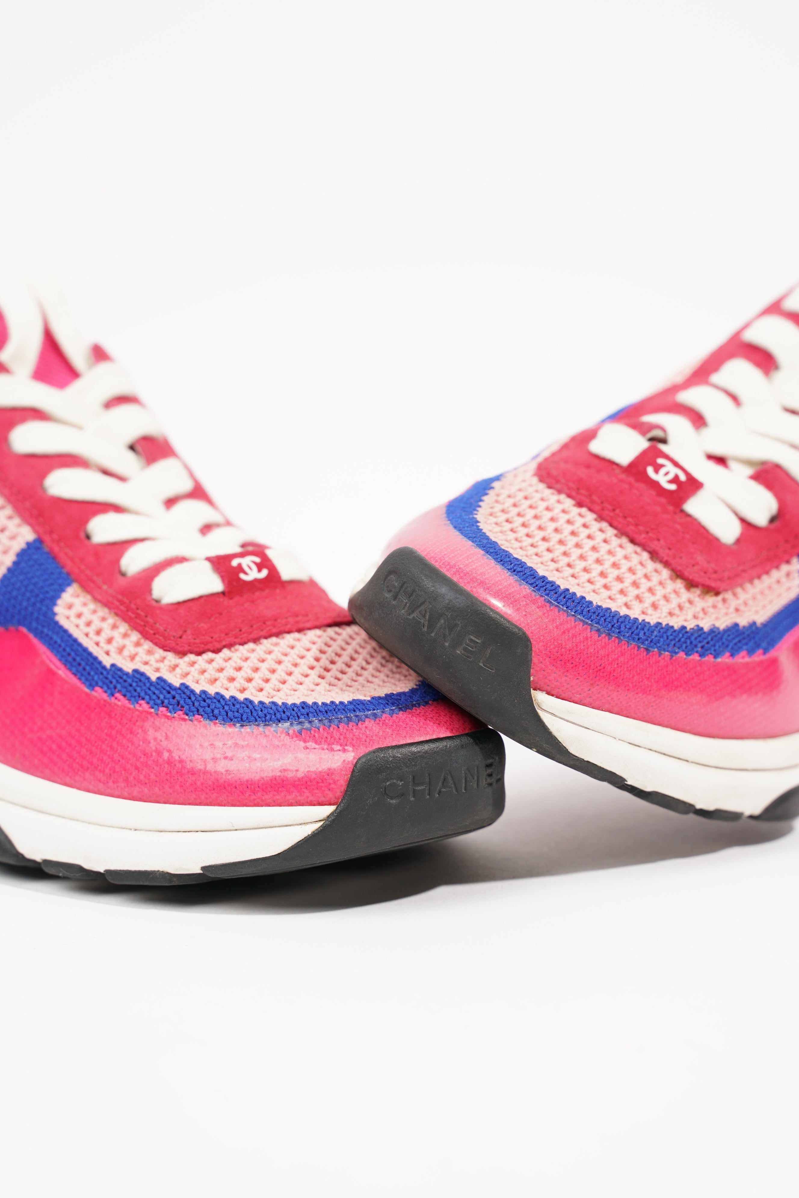 Chanel Womens CC Logo Knit Pink / Blue EU 36.5 / UK 3.5