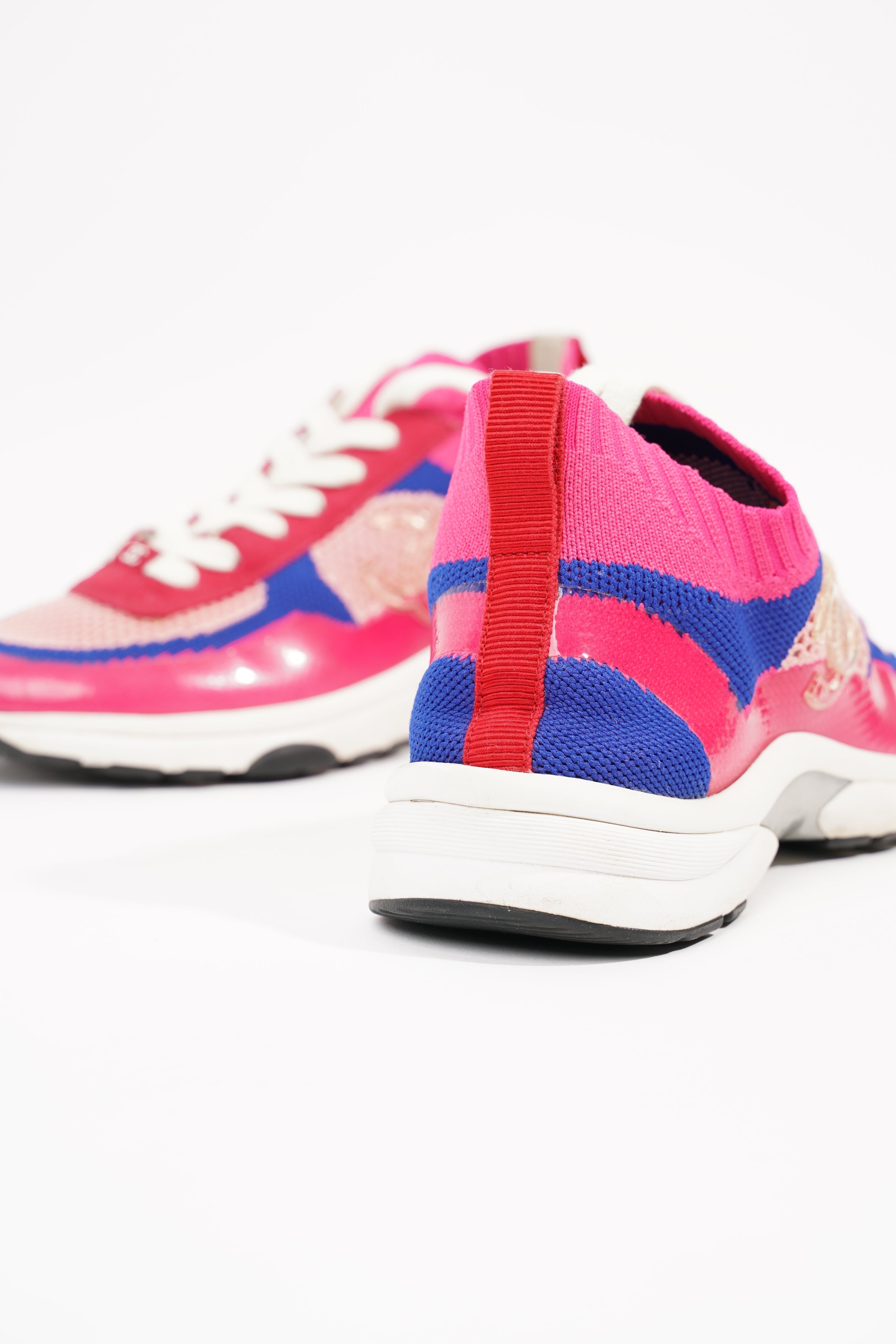 Chanel Womens CC Logo Knit Pink / Blue EU 36.5 / UK 3.5