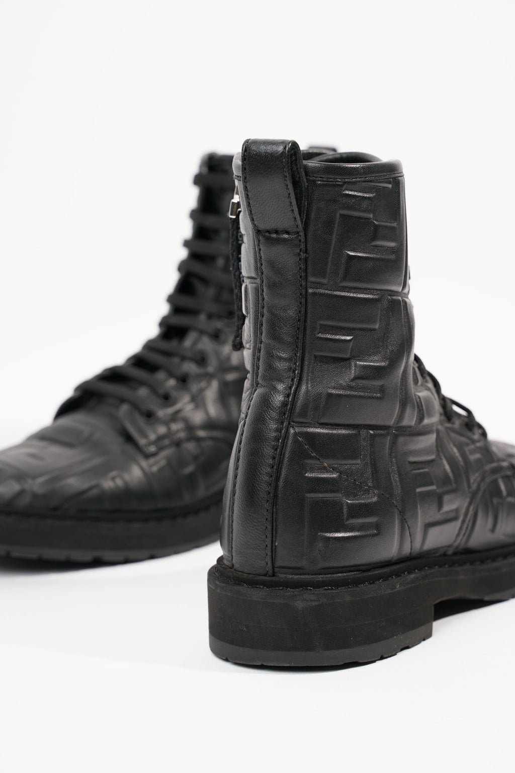 Fendi Womens Lace Up Boot Black EU 35.5 / UK 2.5