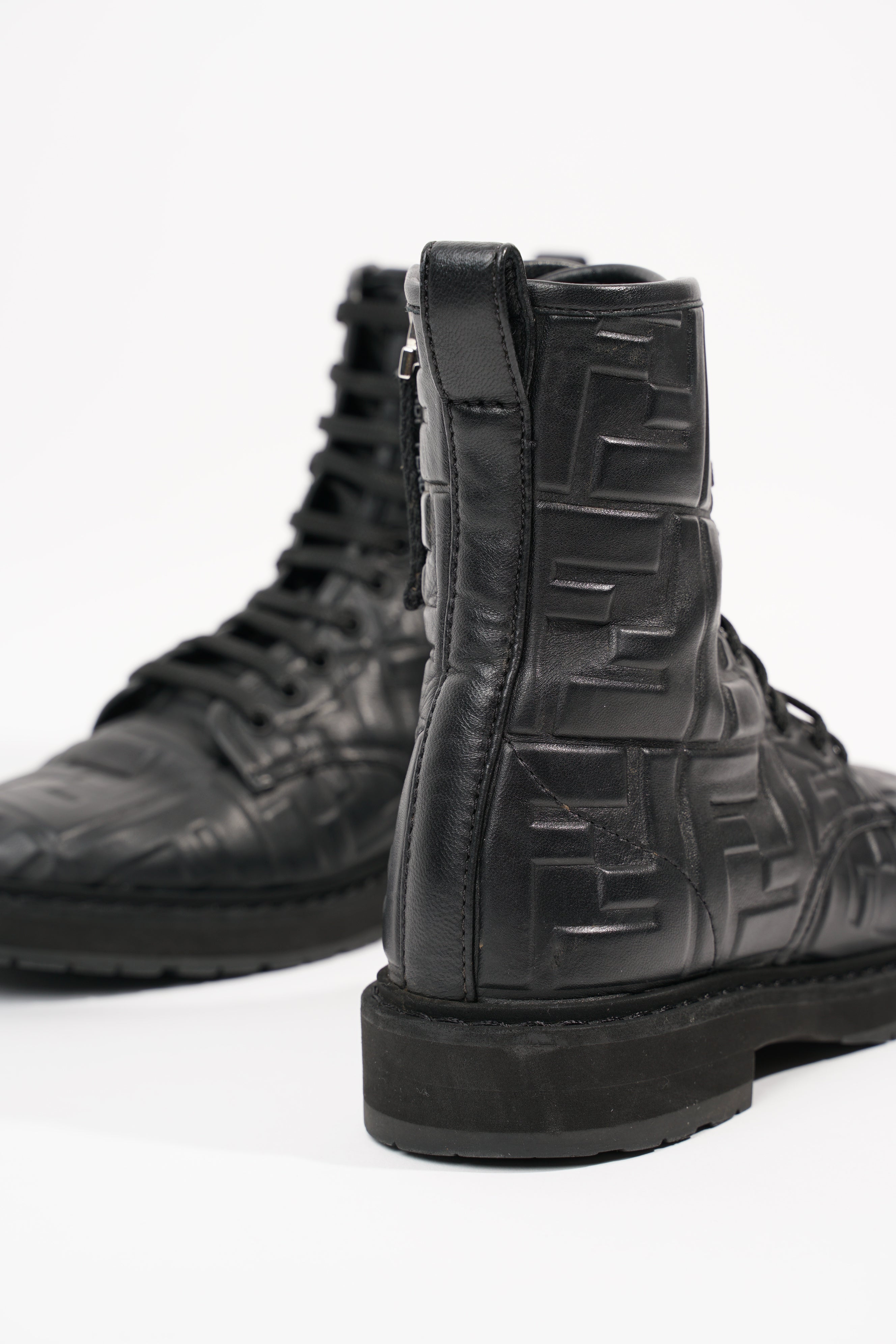 Fendi Womens Lace Up Boot Black EU 35.5 / UK 2.5