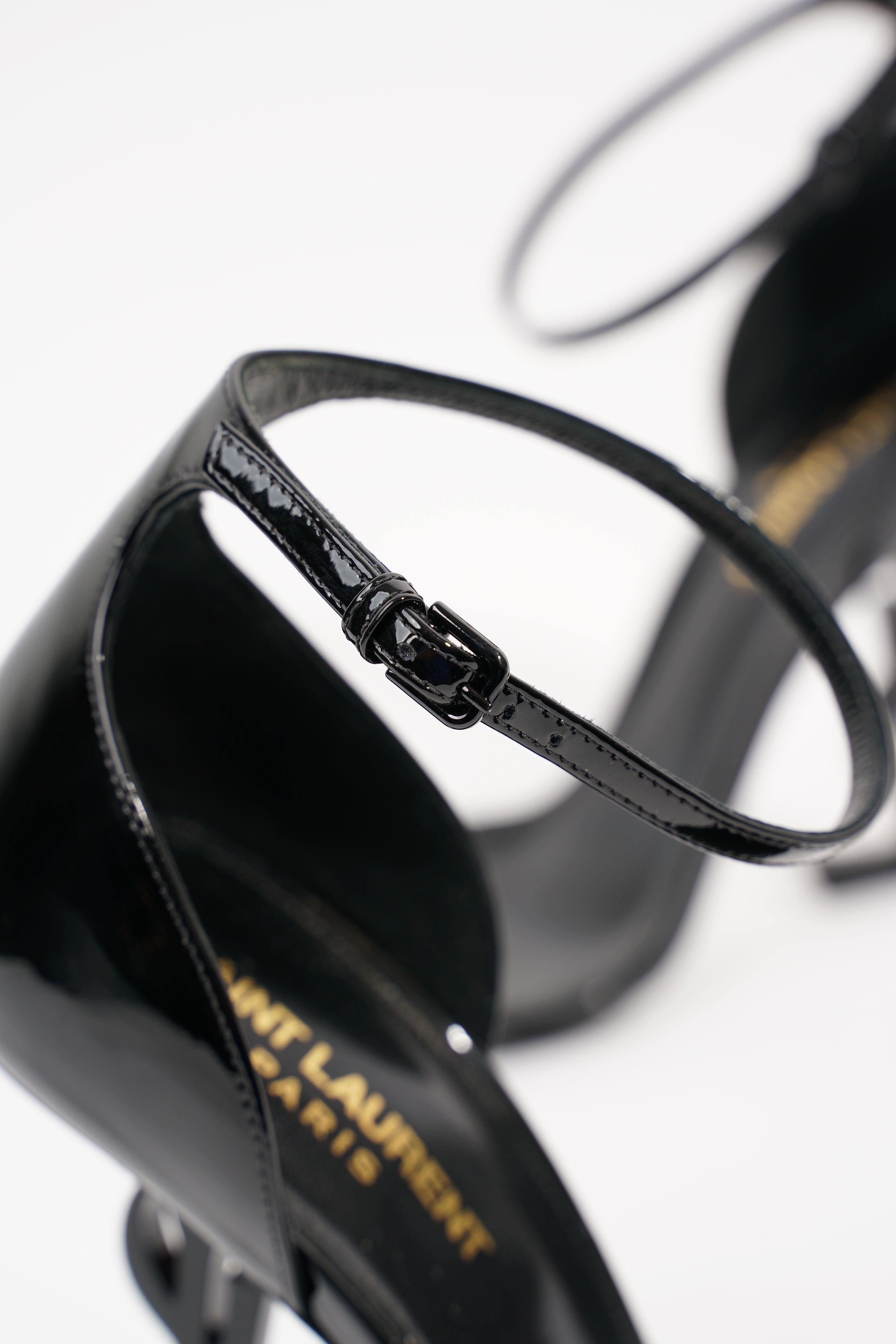 Saint Laurent Womens Opyum 110 Patent Black EU 40 / UK 7
