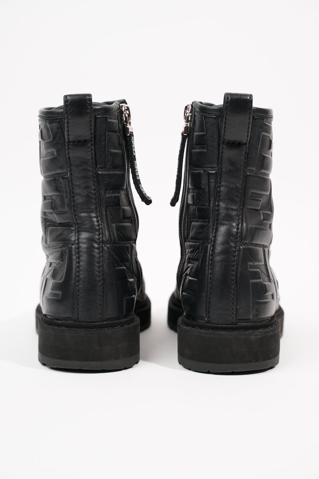 Fendi Womens Lace Up Boot Black EU 35.5 / UK 2.5