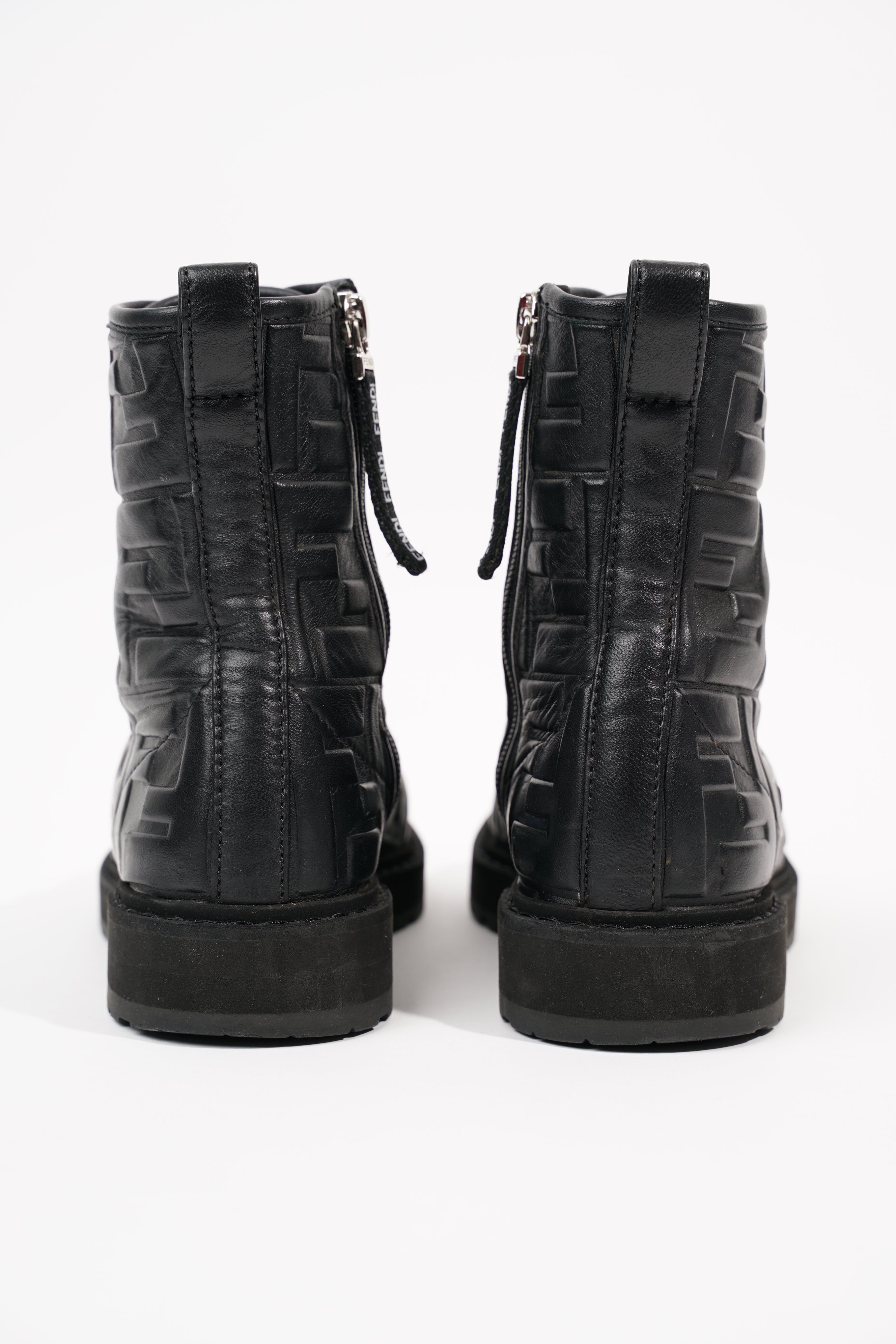 Fendi Womens Lace Up Boot Black EU 35.5 / UK 2.5