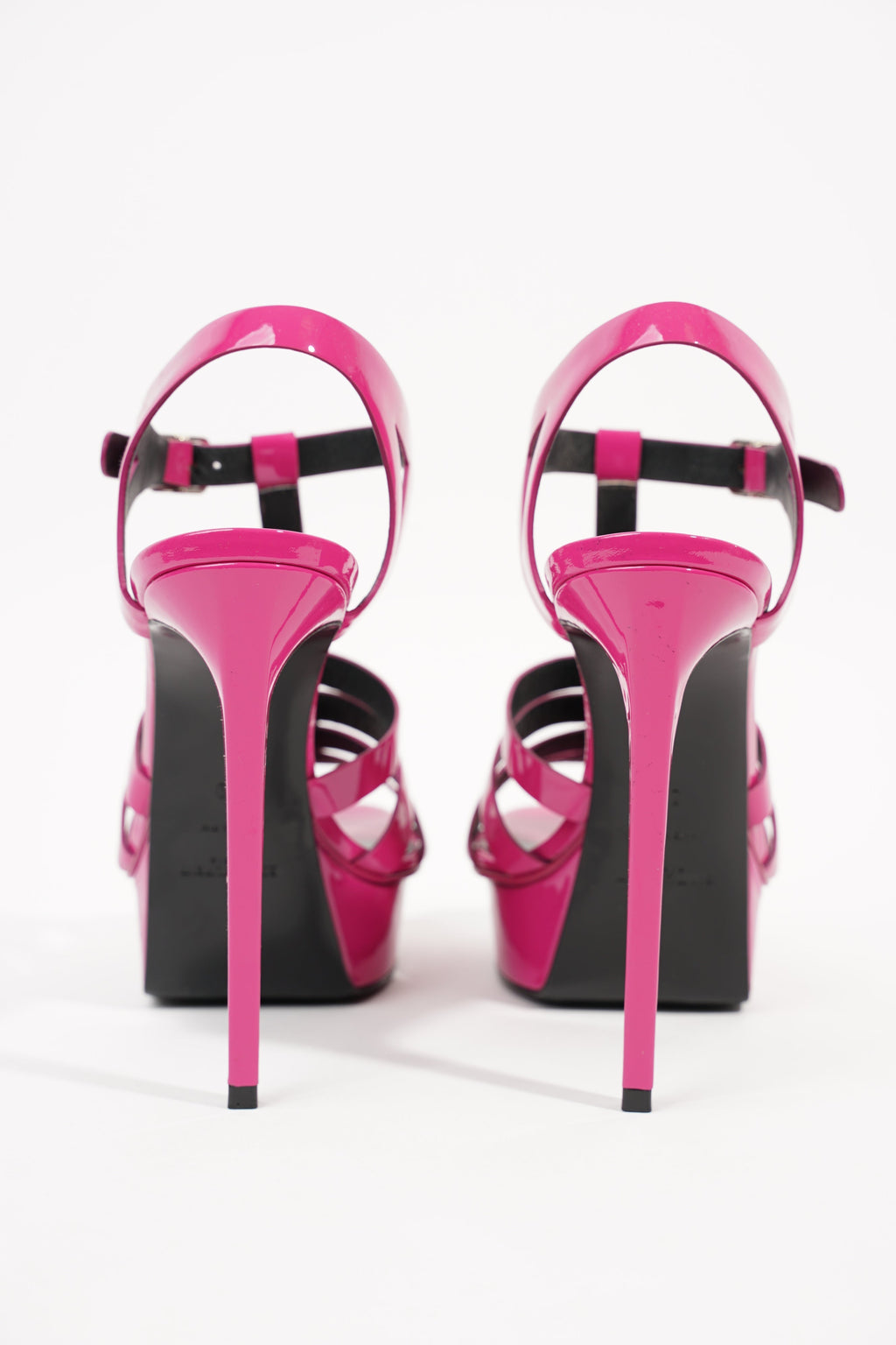 Saint Laurent Womens Tribute Platform Heel Dark Magenta EU 39 / UK 6