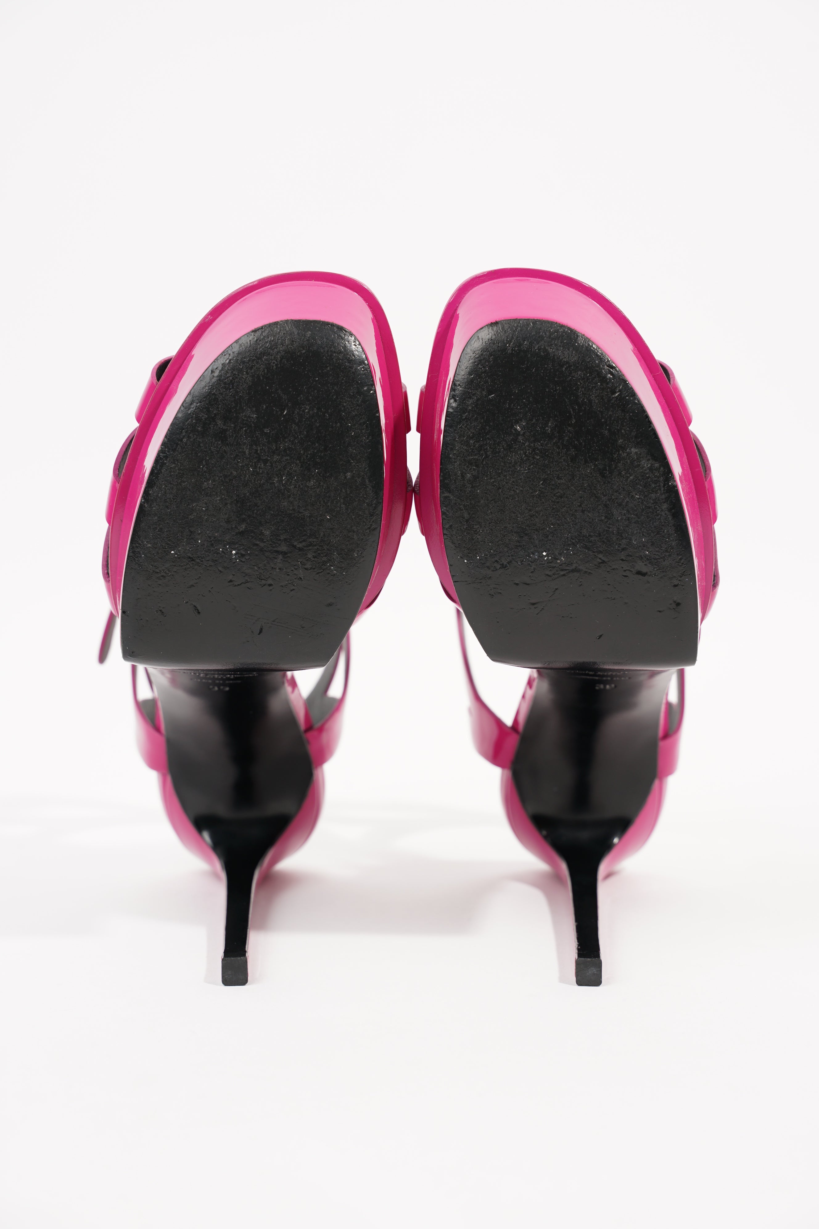 Saint Laurent Womens Tribute Platform Heel Dark Magenta EU 39 / UK 6