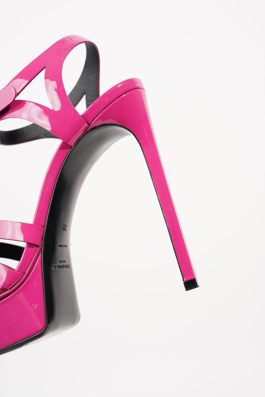 Saint Laurent Womens Tribute Platform Heel Dark Magenta EU 39 / UK 6