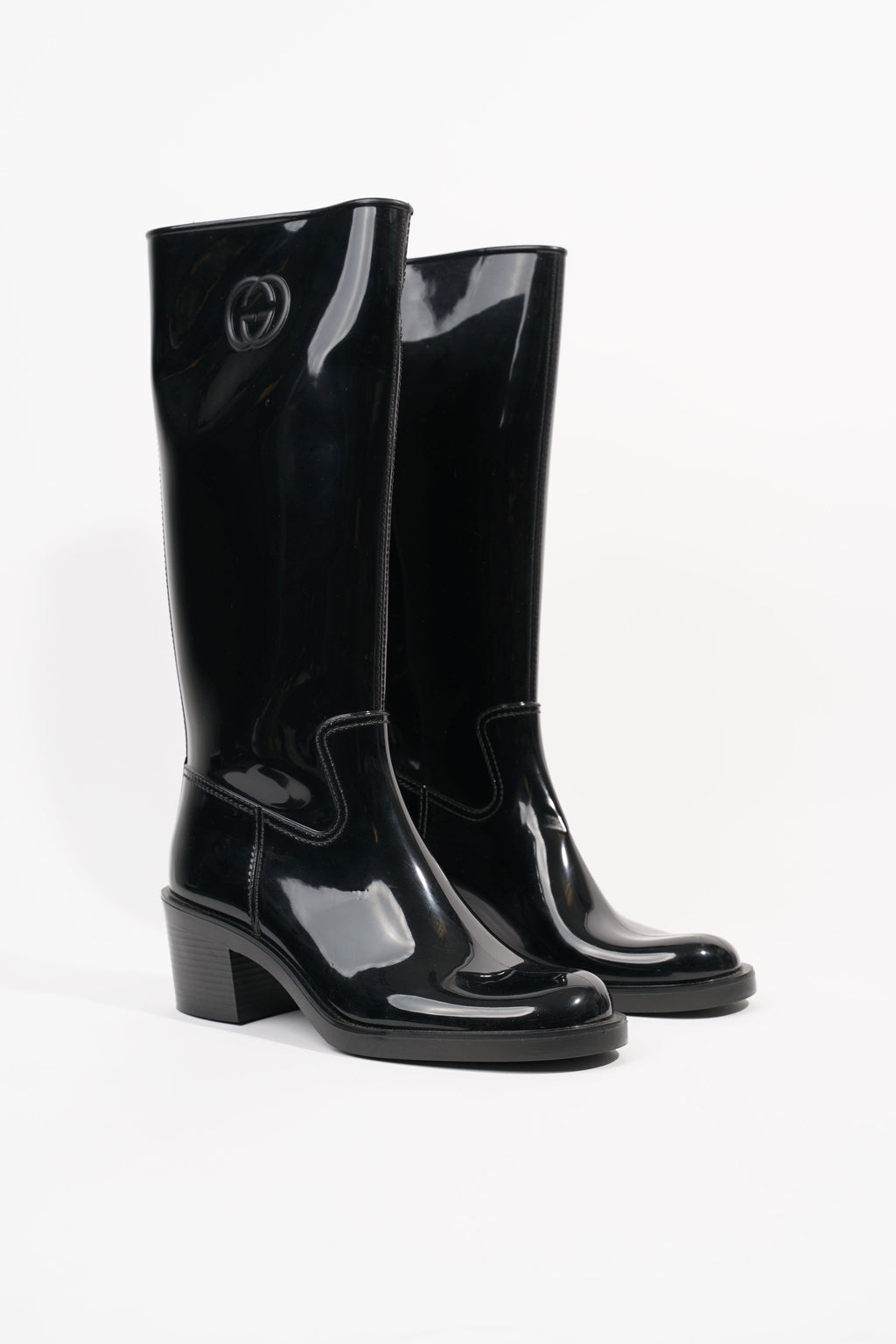 Gucci Womens GG Rainboot Black EU 40 / UK 7