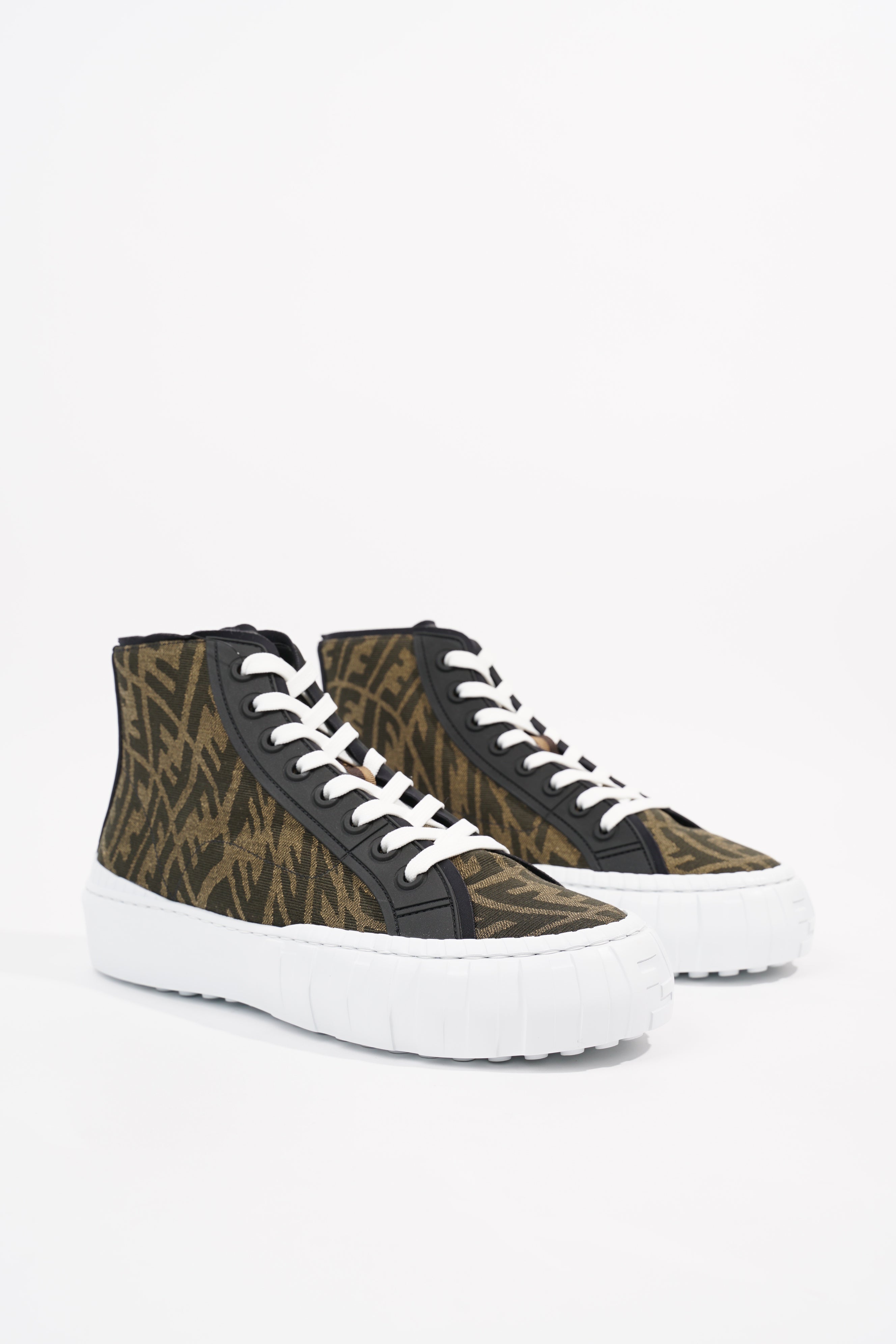 Fendi Mens FF Vertigo High Top Monogram EU 41 / UK 7