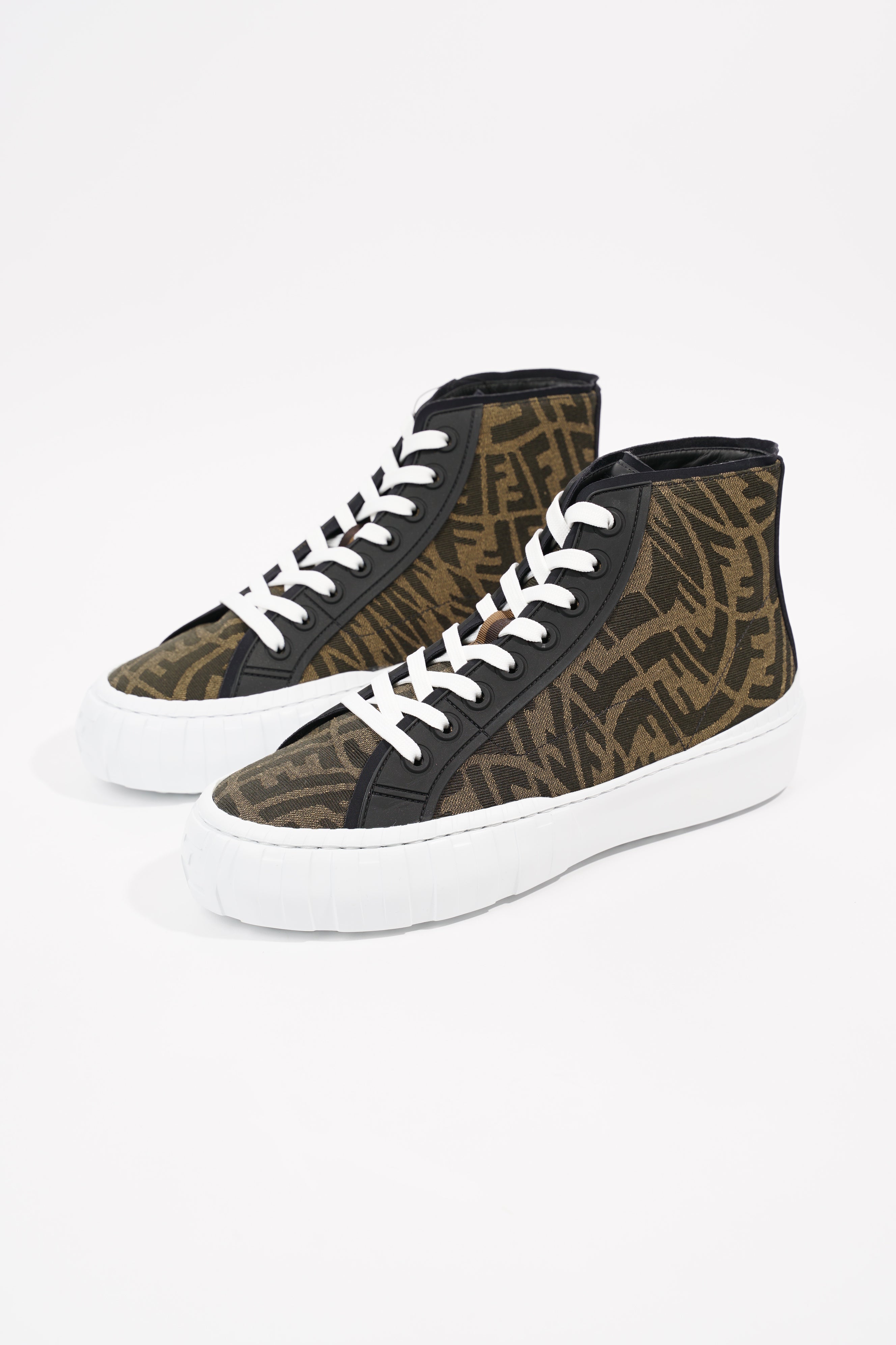 Fendi Mens FF Vertigo High Top Monogram EU 41 / UK 7