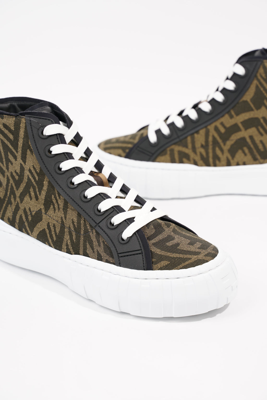 Fendi Mens FF Vertigo High Top Monogram EU 41 / UK 7