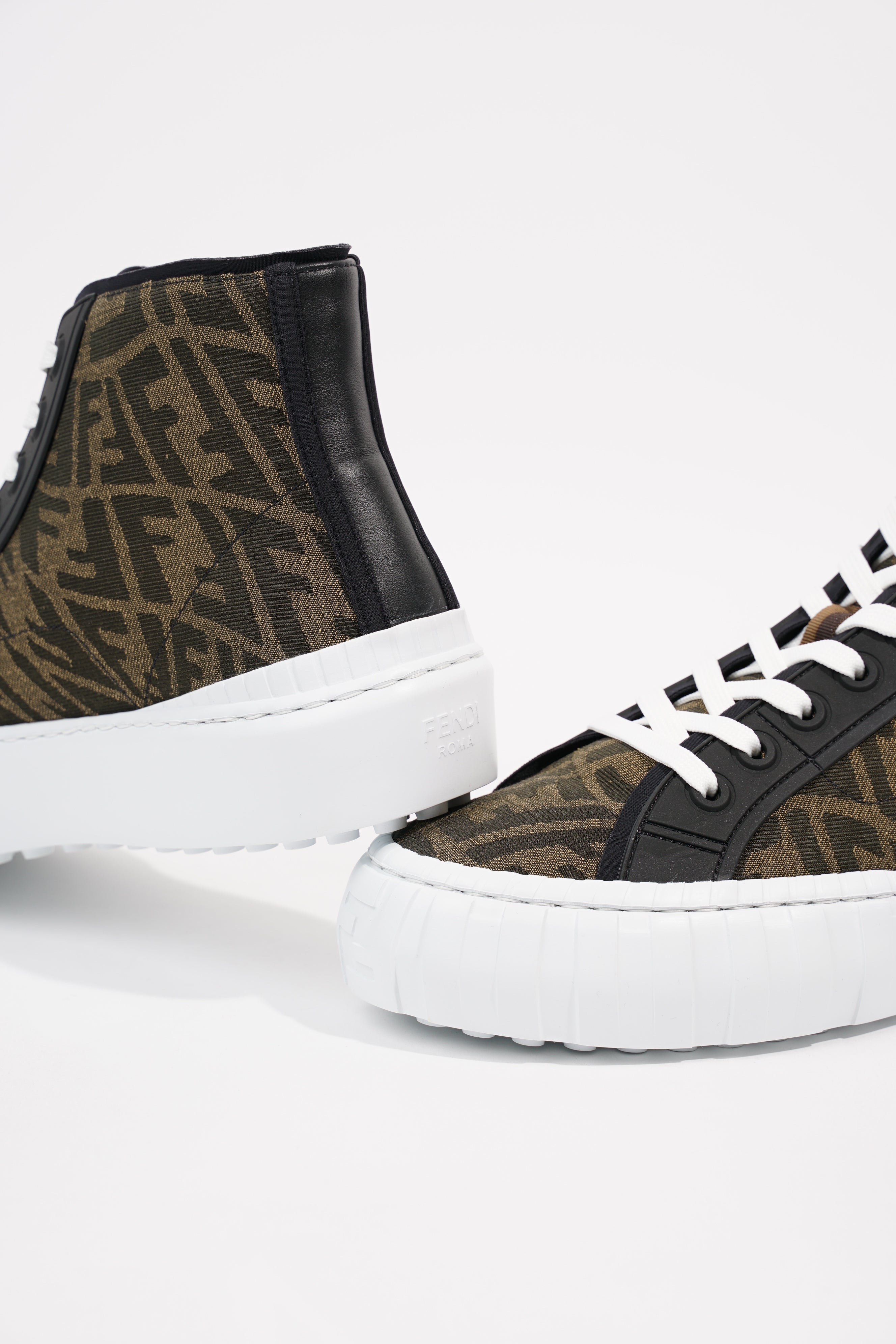 Fendi Mens FF Vertigo High Top Monogram EU 41 / UK 7