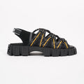 Fendi Mens Tech Strapped Sandals Black Monogram EU 40 / UK 6