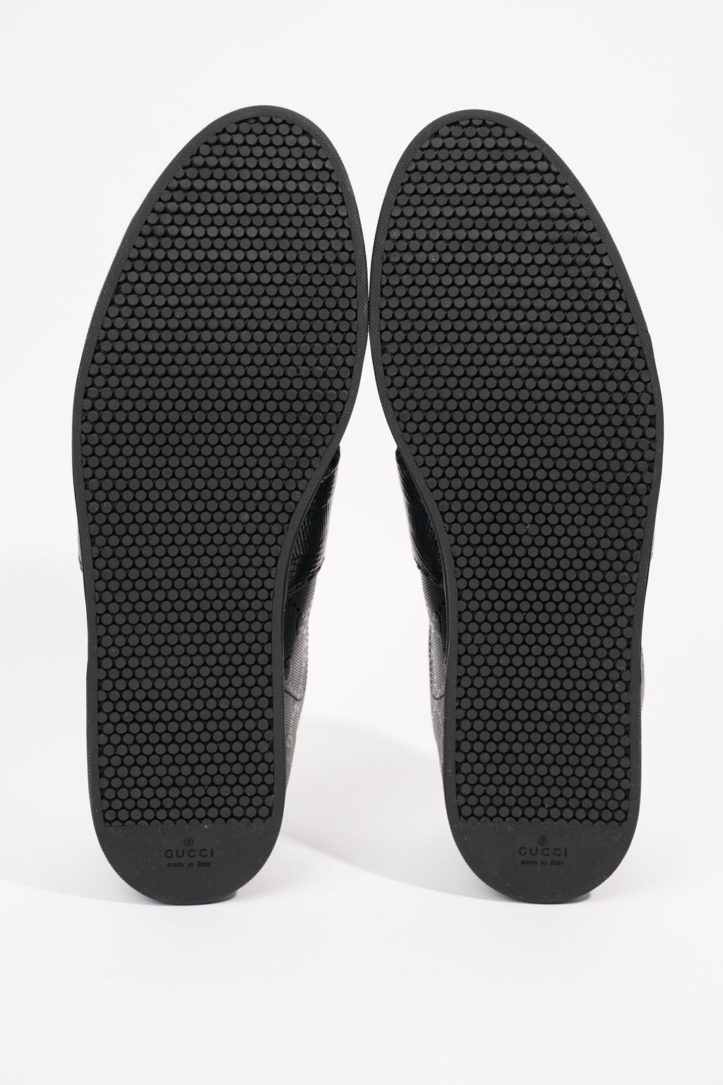Gucci Mens Guccissima Low Top Sneaker Black EU 40.5 / UK 6.5