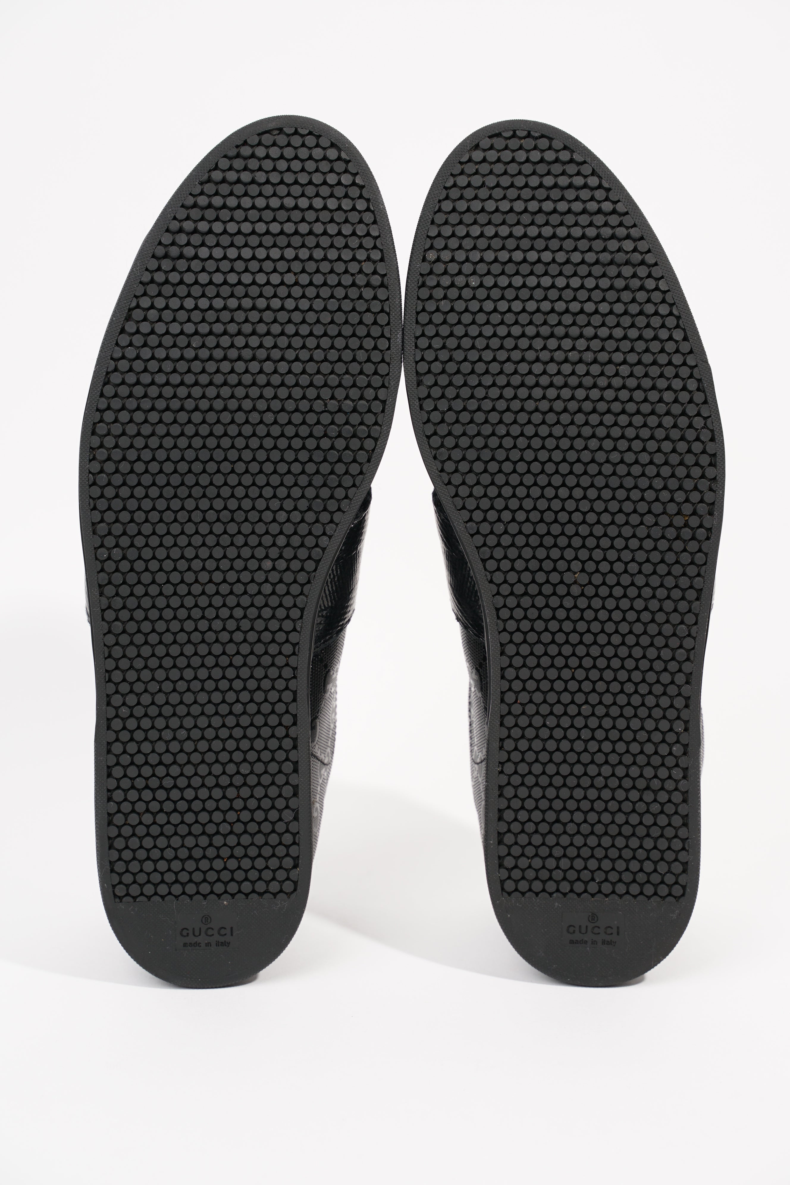 Gucci Mens Guccissima Low Top Sneaker Black EU 40.5 / UK 6.5