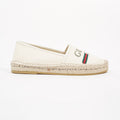 Gucci Womens Logo Print Espadrilles Cream EU 38.5 / UK 5.5
