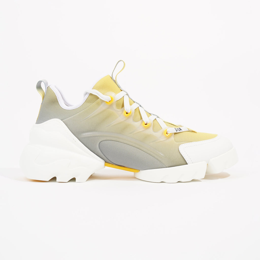 Christian Dior Womens D-Connect Yellow / White EU 41 / UK 8