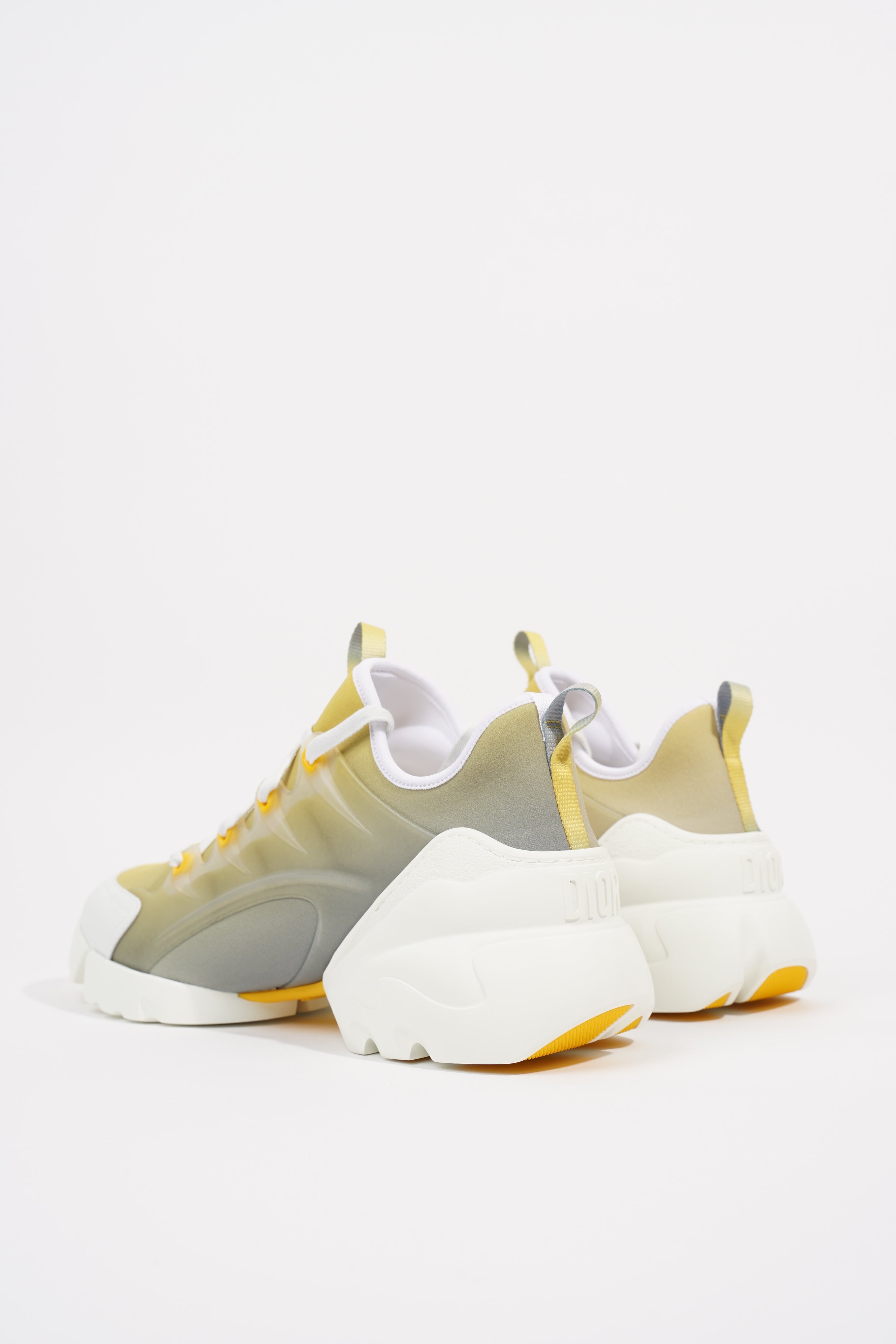 Christian Dior Womens D-Connect Yellow / White EU 41 / UK 8