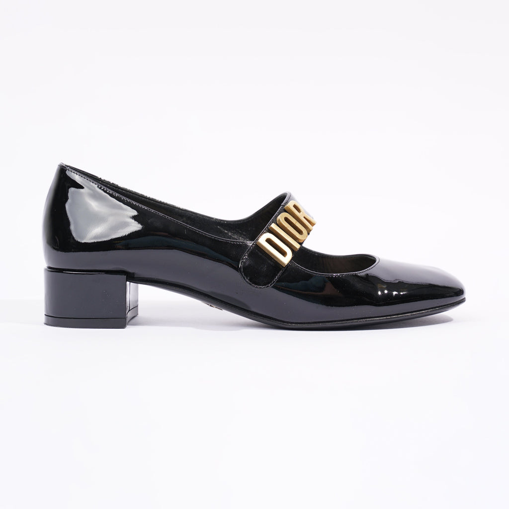 Christian Dior Womens Baby D Patent Black EU 36 / UK 3
