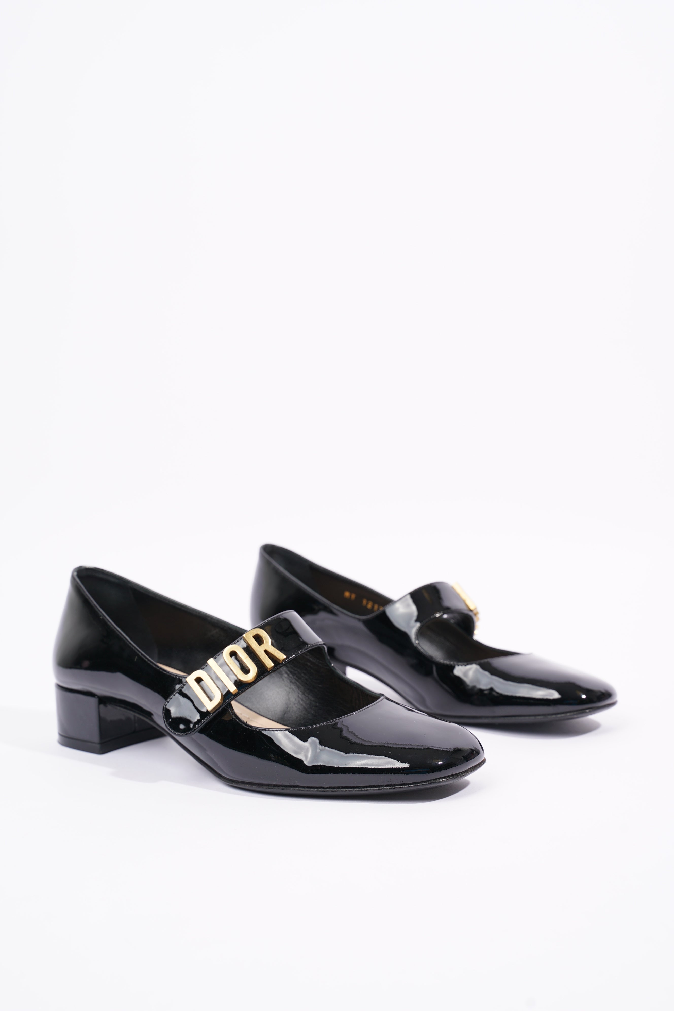 Christian Dior Womens Baby D Patent Black EU 36 / UK 3