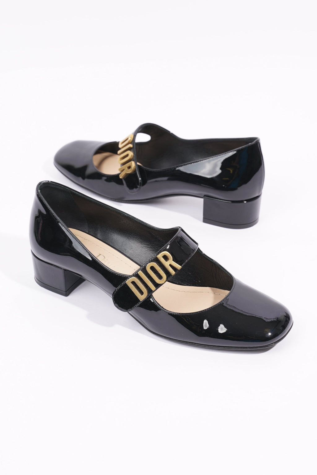 Christian Dior Womens Baby D Patent Black EU 36 / UK 3